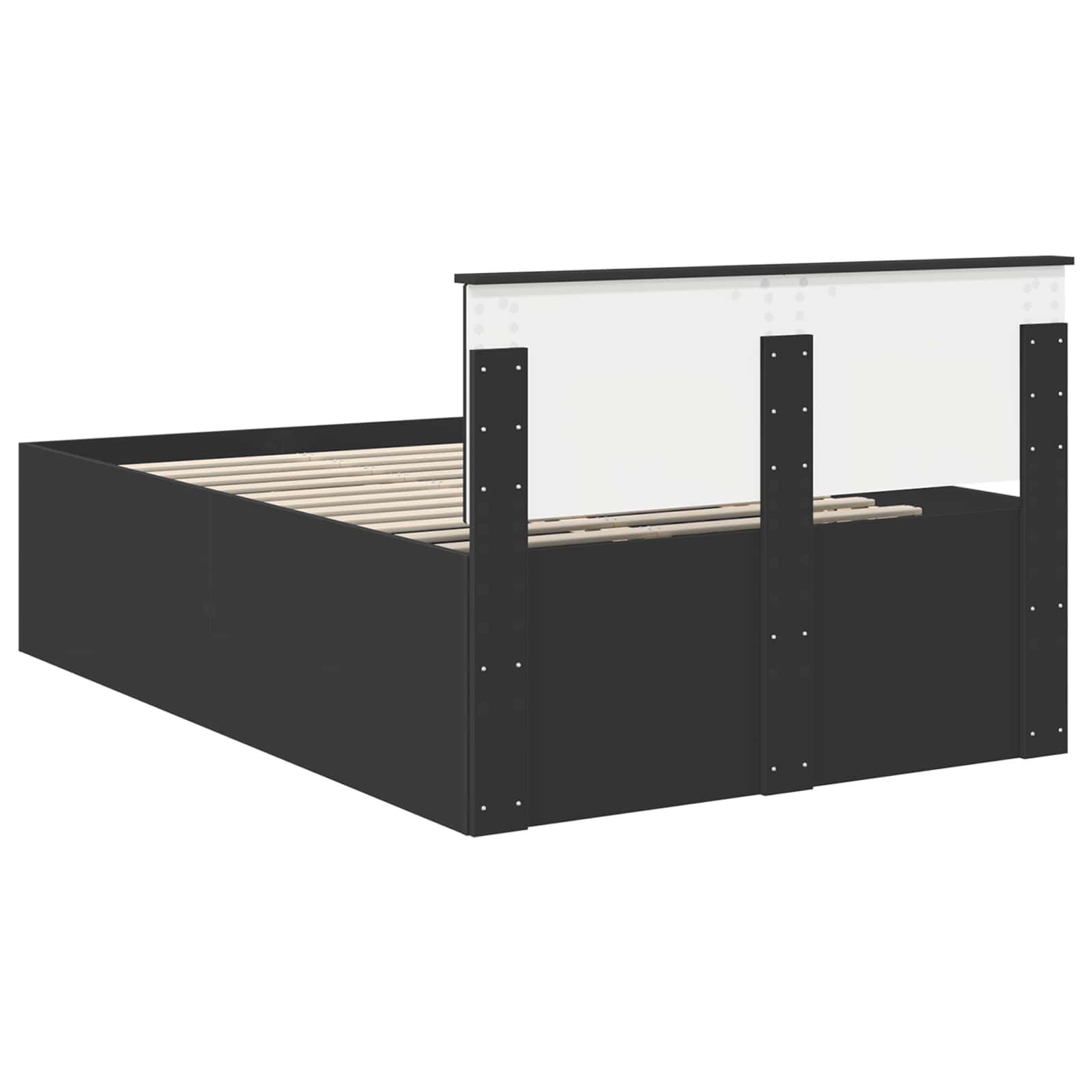 Bedframe met hoofdeinde Zwart 120 x 190 cm Bewerkt hout – afbeelding 9