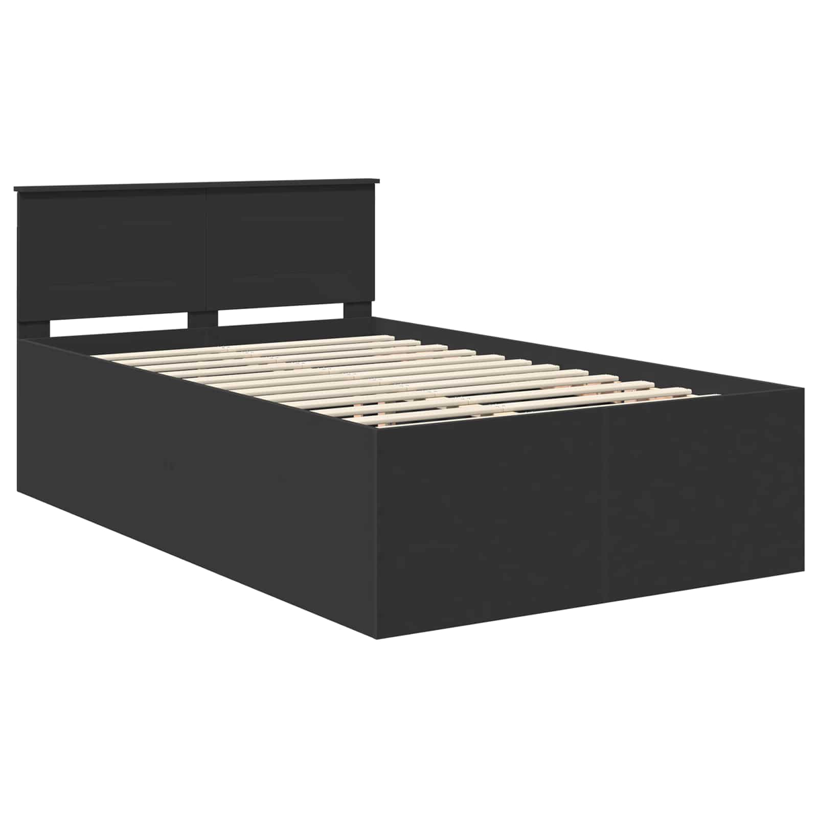 Bedframe met hoofdeinde Zwart 120 x 200 cm Bewerkt hout – afbeelding 4