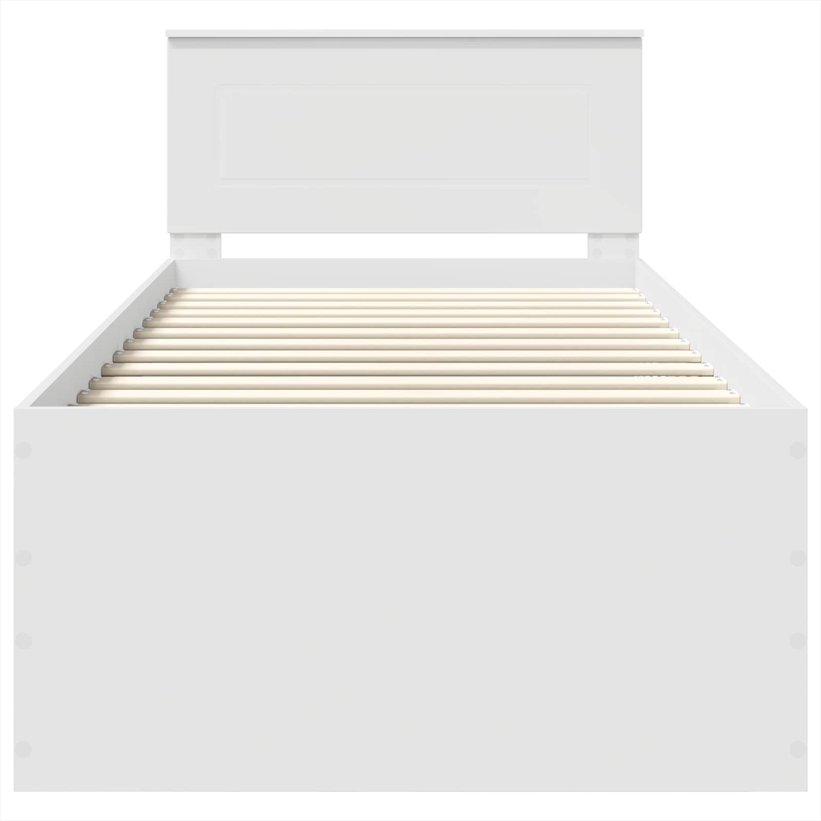 Bedframe met hoofdeinde Wit 90 x 190 cm Bewerkt hout – afbeelding 7