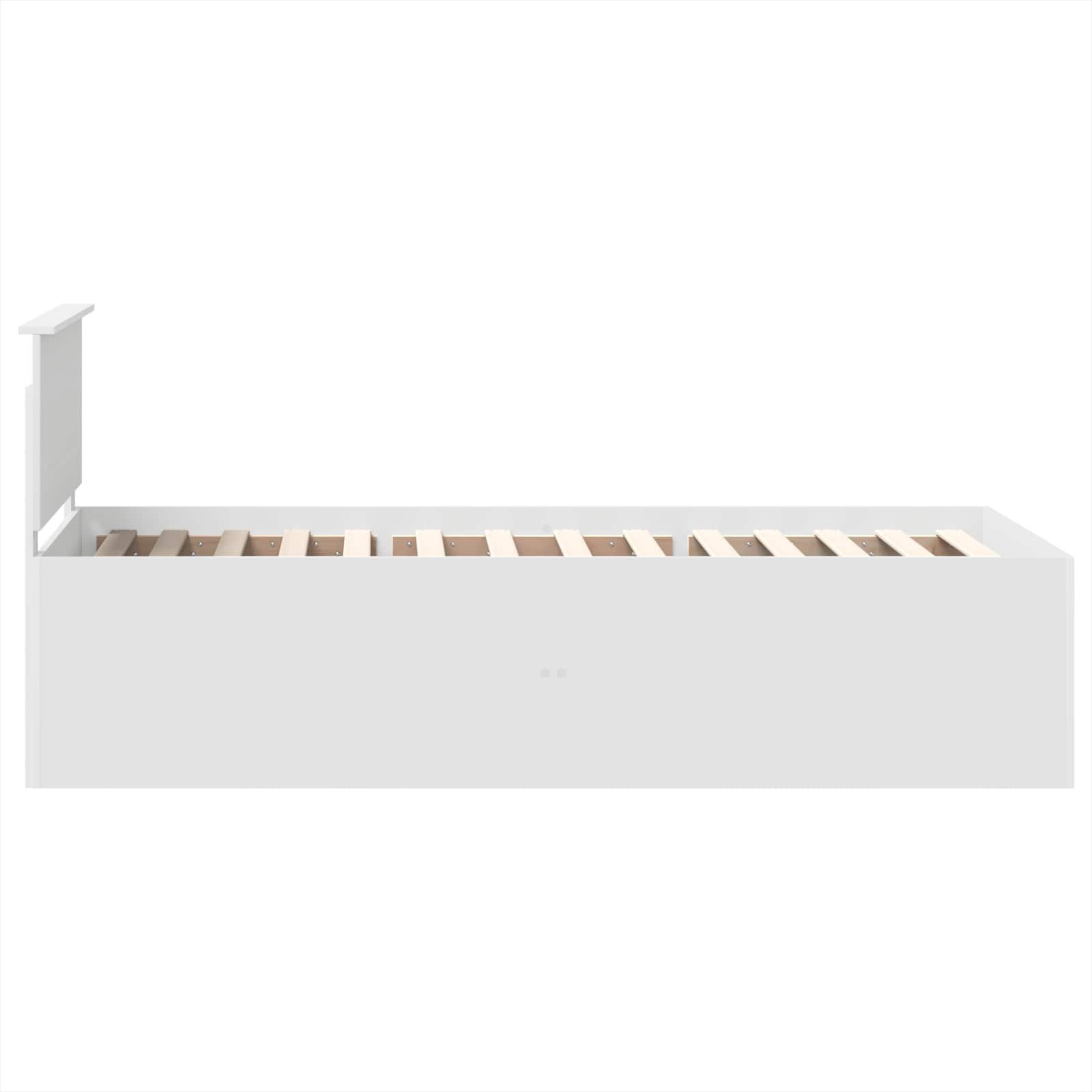 Bedframe met hoofdeinde Wit 90 x 190 cm Bewerkt hout – afbeelding 8
