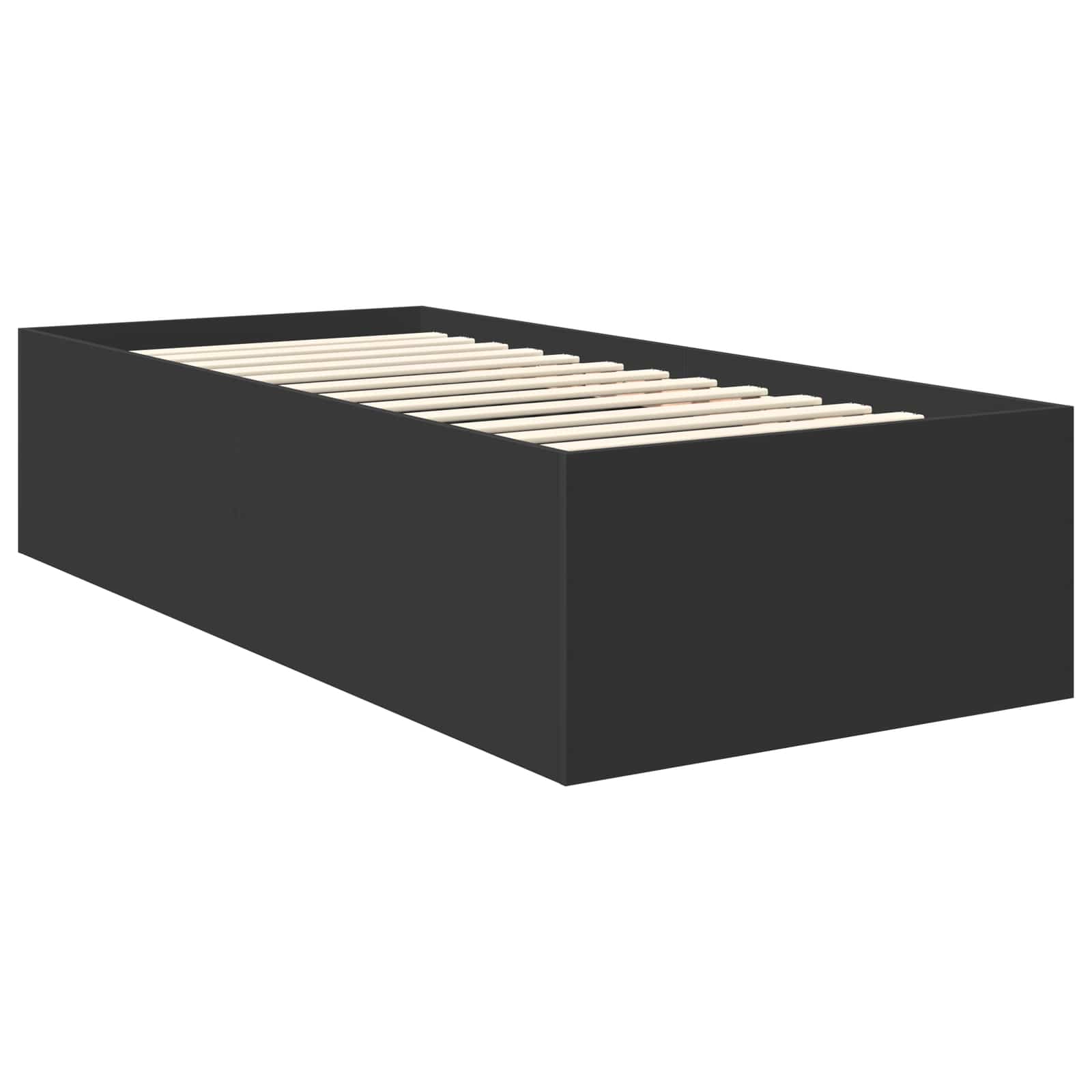 Bedframe met hoofdeinde Zwart 90 x 190 cm Bewerkt hout – afbeelding 5