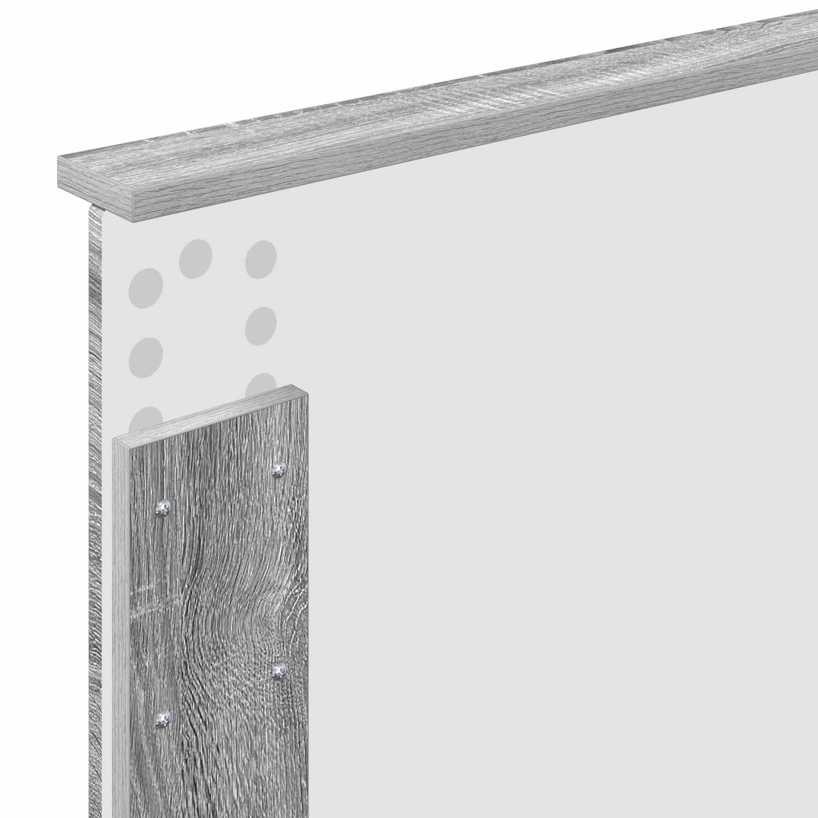 Bedframe met hoofdeinde Grijs Sonoma 90 x 190 cm Bewerkt hout – afbeelding 11
