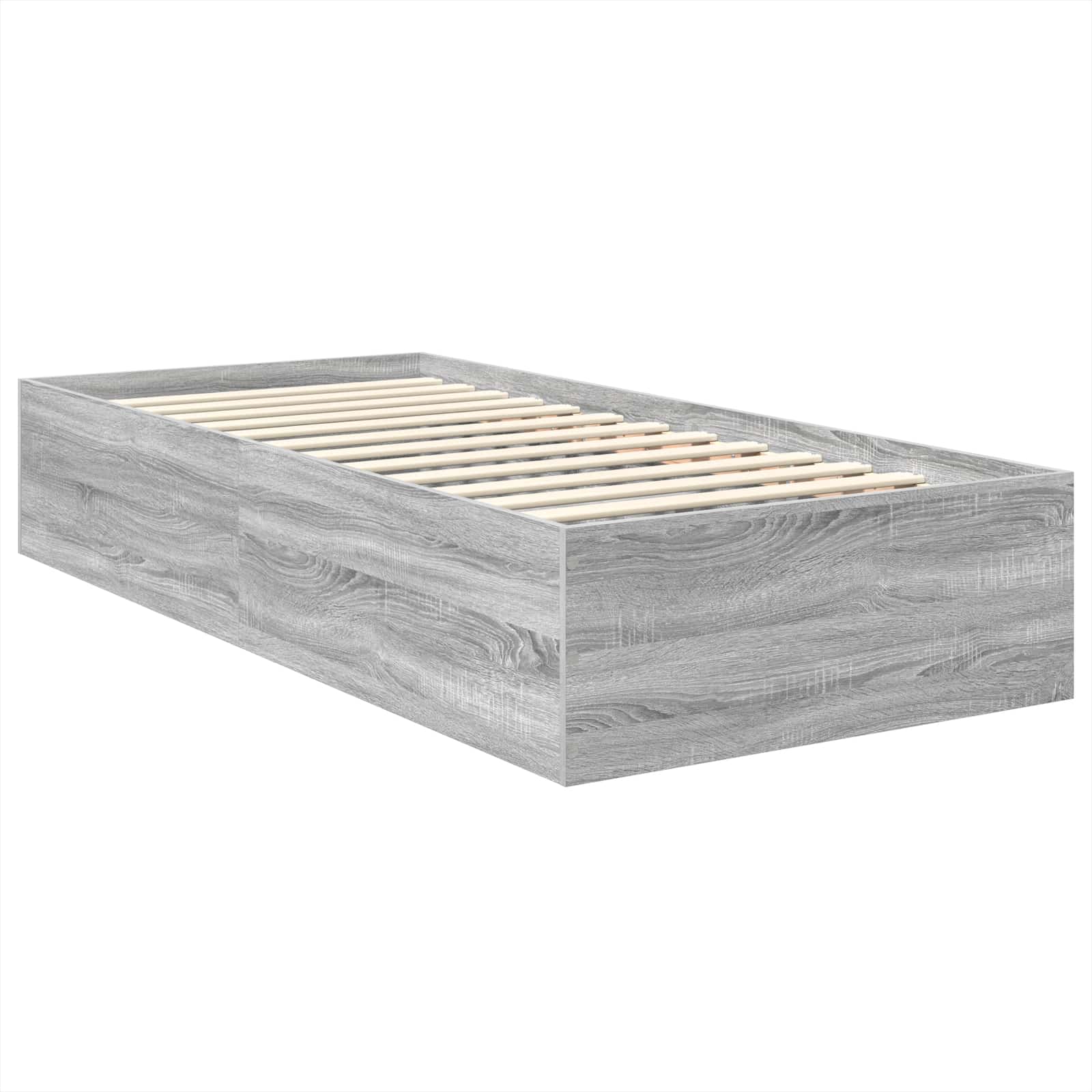Bedframe met hoofdeinde Grijs Sonoma 90 x 190 cm Bewerkt hout – afbeelding 5