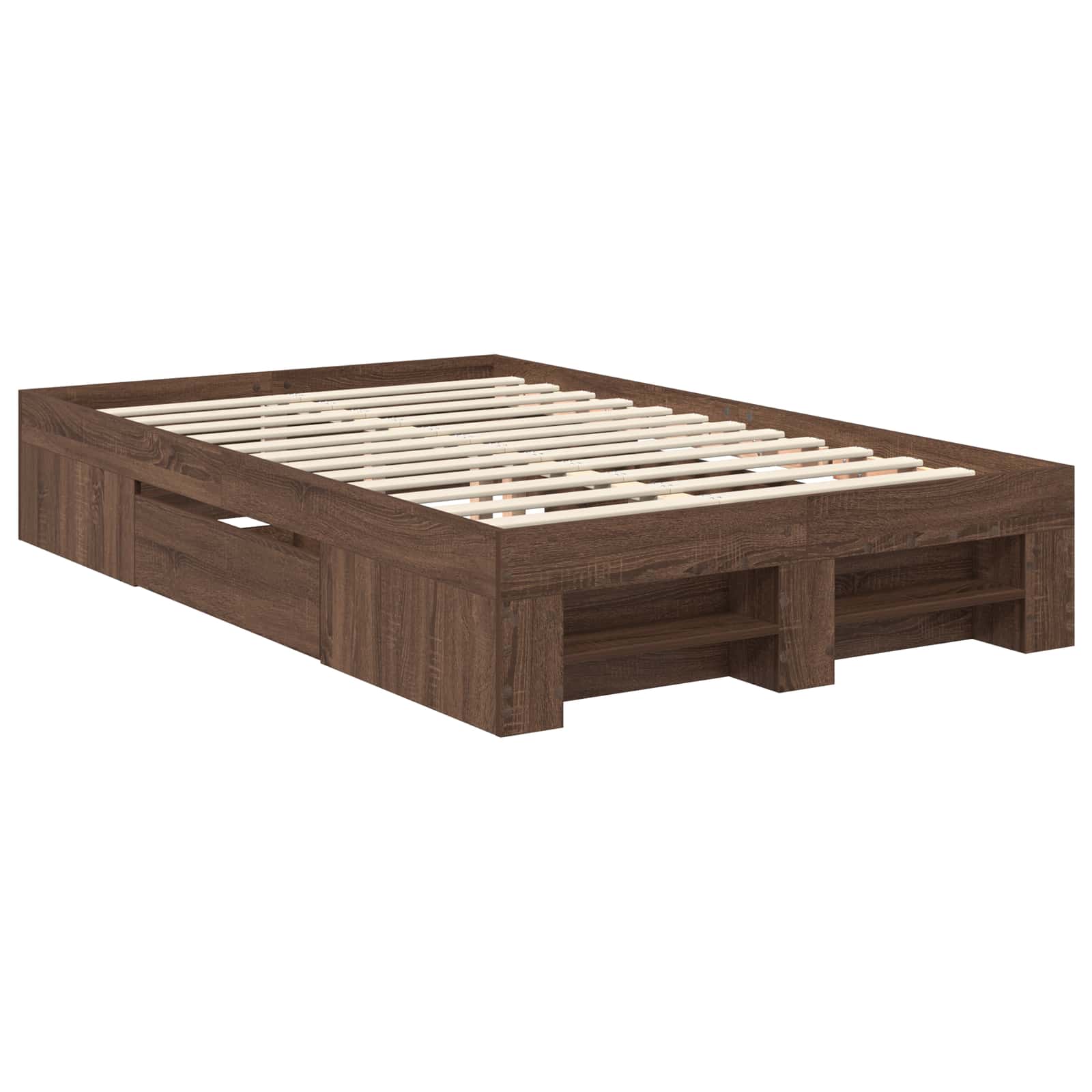 Bedframe met hoofdeinde Bruin Eiken 120 x 200 cm Bewerkt hout – afbeelding 6