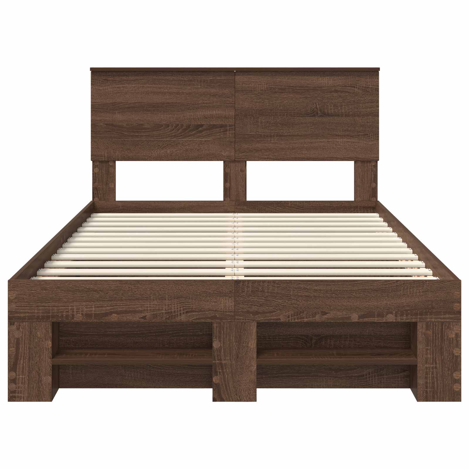 Bedframe met hoofdeinde Bruin Eiken 120 x 200 cm Bewerkt hout – afbeelding 8