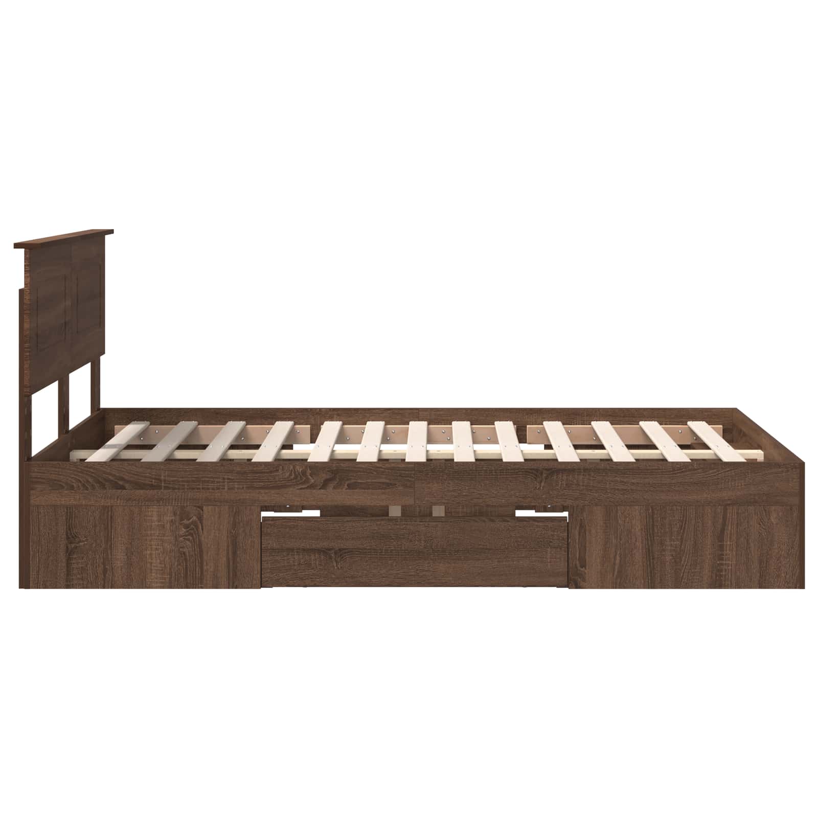 Bedframe met hoofdeinde Bruin Eiken 120 x 200 cm Bewerkt hout – afbeelding 9