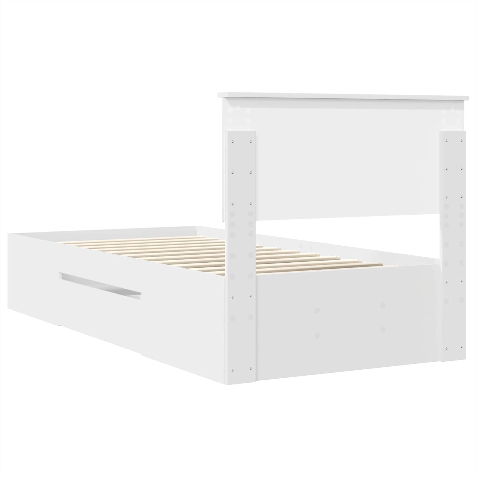 Bedframe met hoofdeinde Wit 90 x 200 cm Bewerkt hout – afbeelding 10