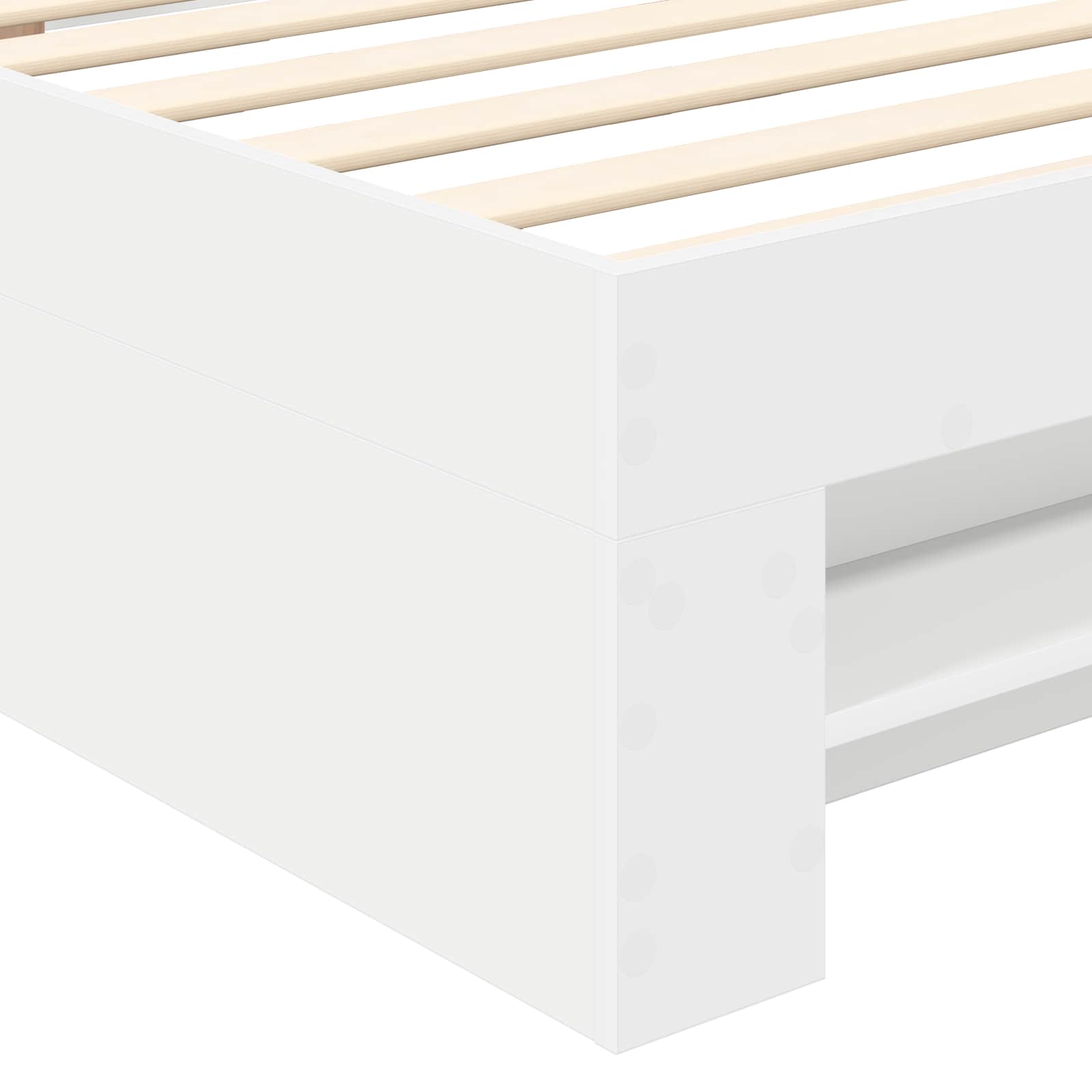 Bedframe met hoofdeinde Wit 90 x 200 cm Bewerkt hout – afbeelding 11