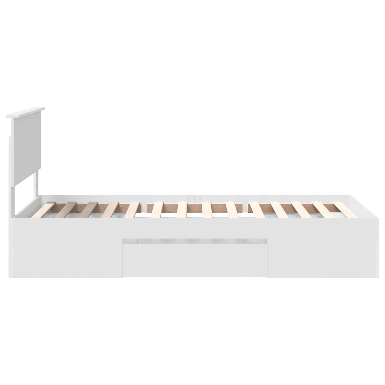 Bedframe met hoofdeinde Wit 90 x 200 cm Bewerkt hout – afbeelding 9