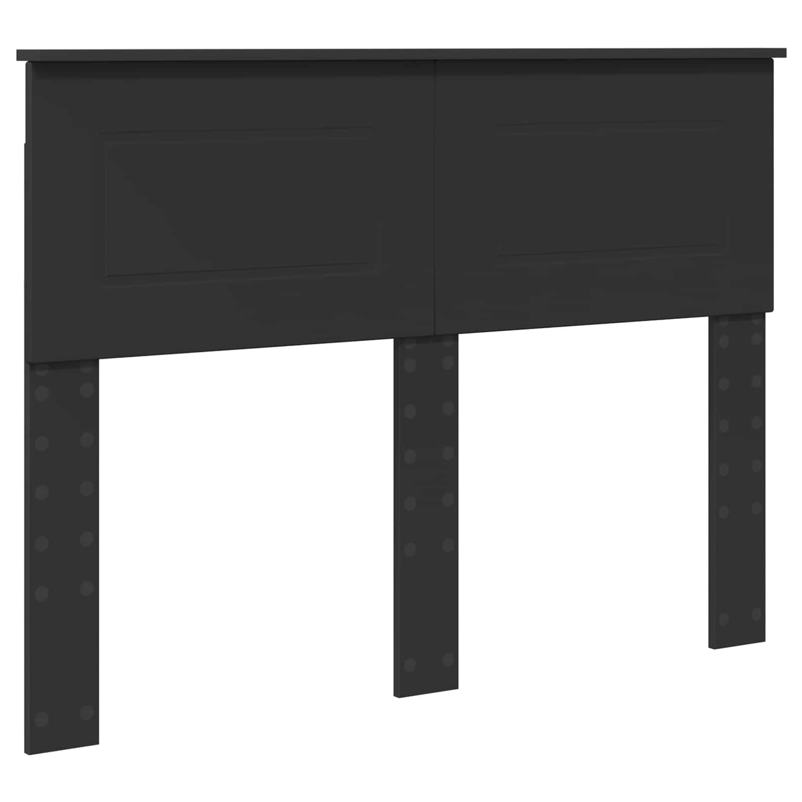 Bedframe met hoofdeinde Zwart 120 x 123 cm Bewerkt hout – afbeelding 6