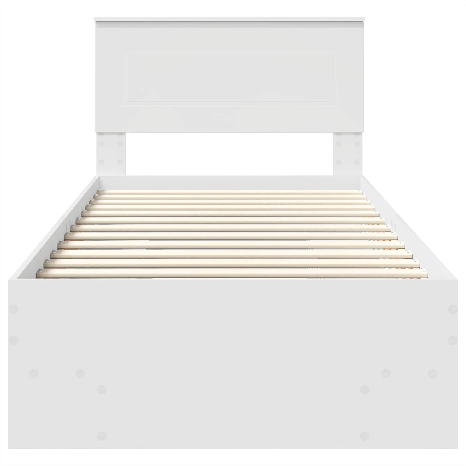 Bedframe met hoofdeinde Wit 90 x 200 cm Bewerkt hout – afbeelding 7