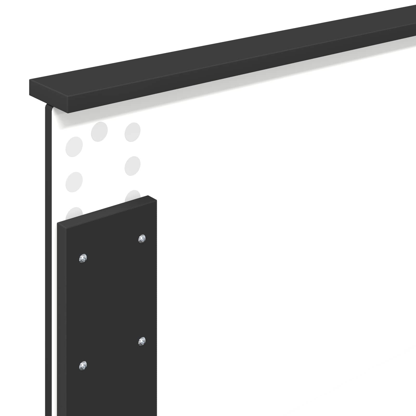 Bedframe met hoofdeinde Zwart 90 x 200 cm Bewerkt hout – afbeelding 11