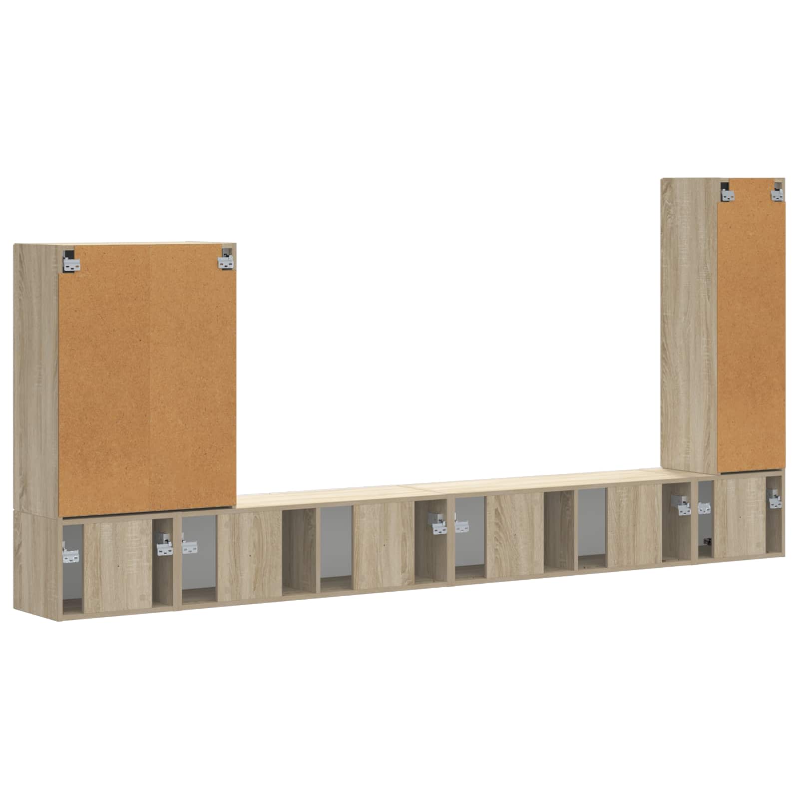 TV Wandkast Set Wandgemonteerd 6 pcs Sonoma Eiken – afbeelding 10