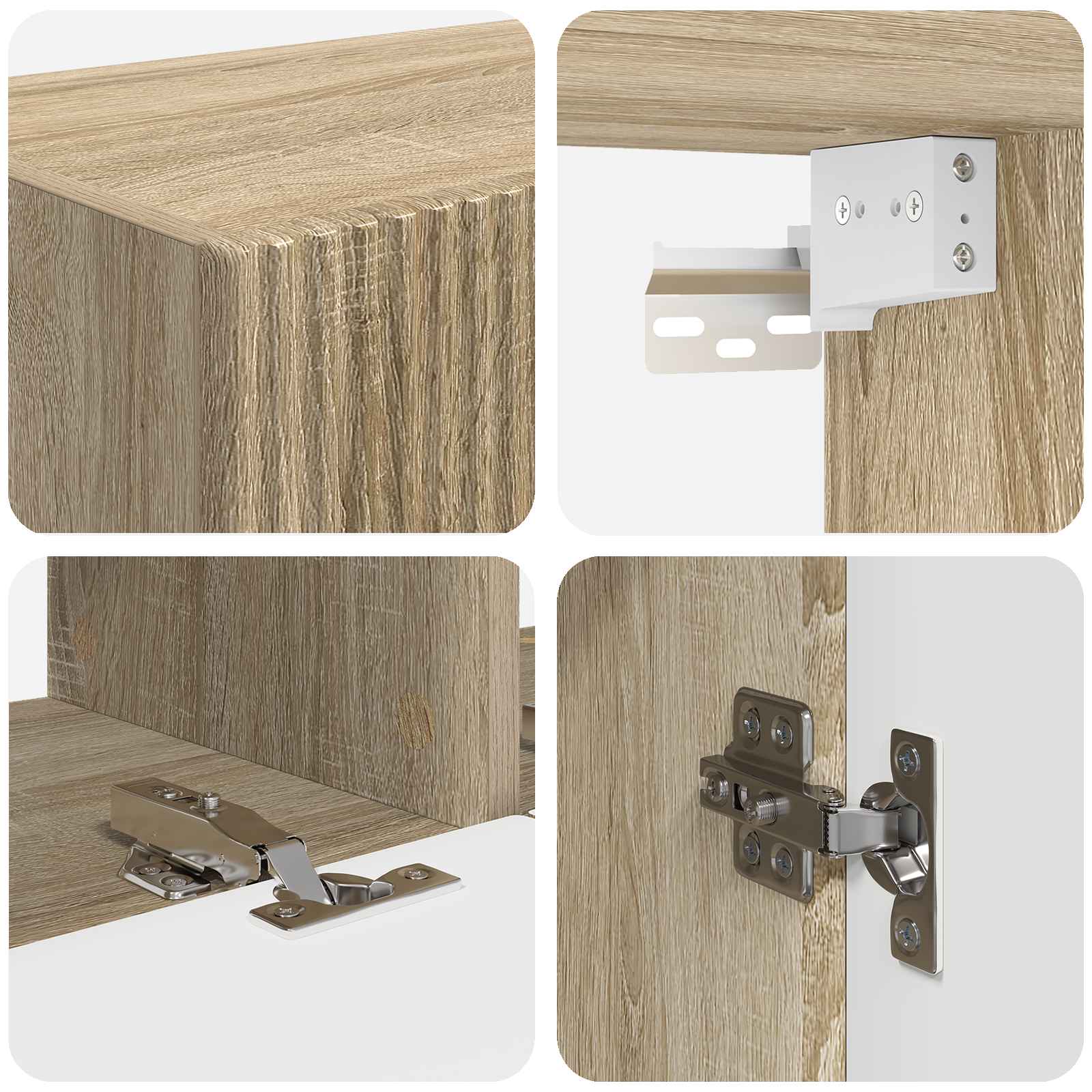TV Wandkast Set Wandgemonteerd 6 pcs Sonoma Eiken – afbeelding 11