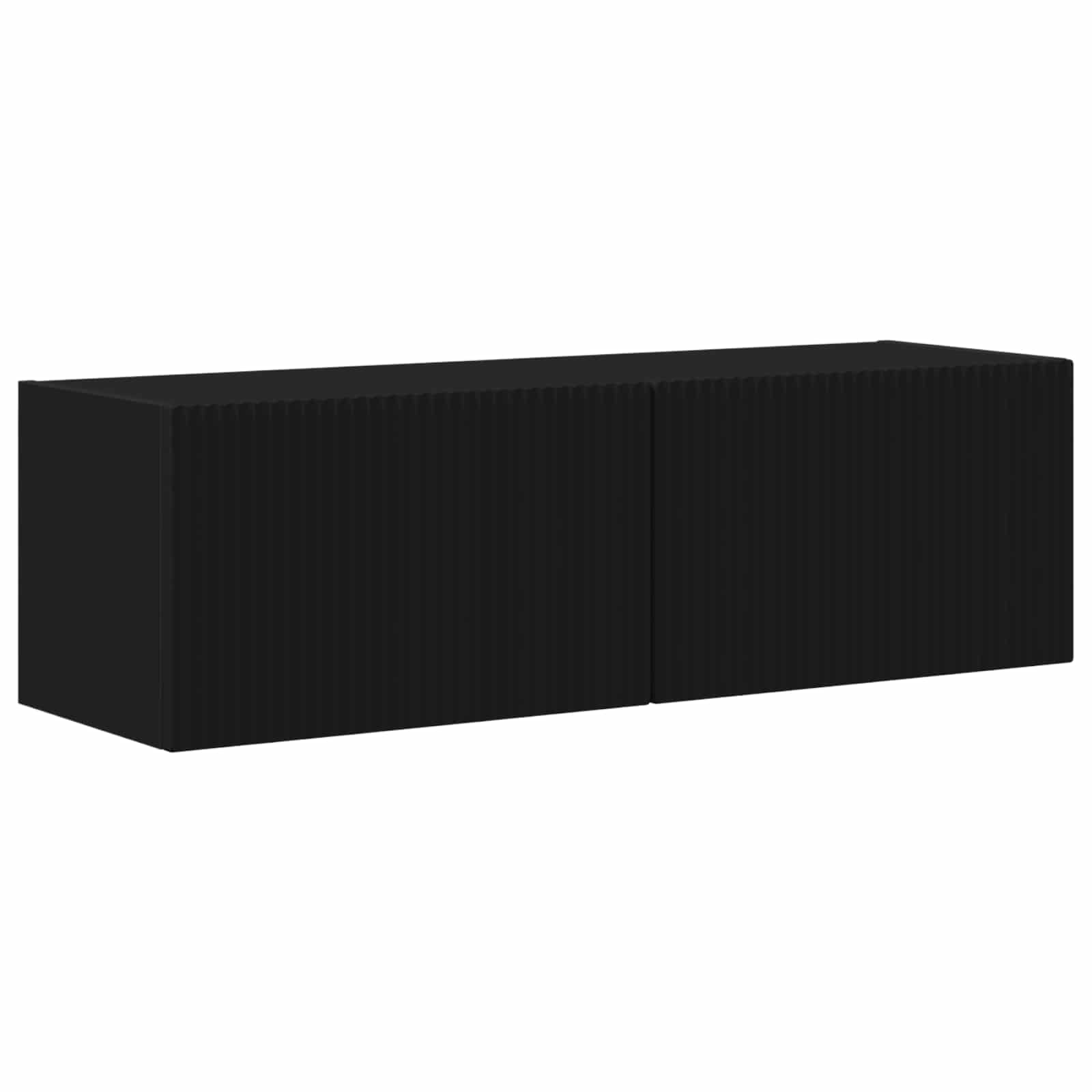 Tv-meubelset 4 pcs Zwart Bewerkt hout – afbeelding 5