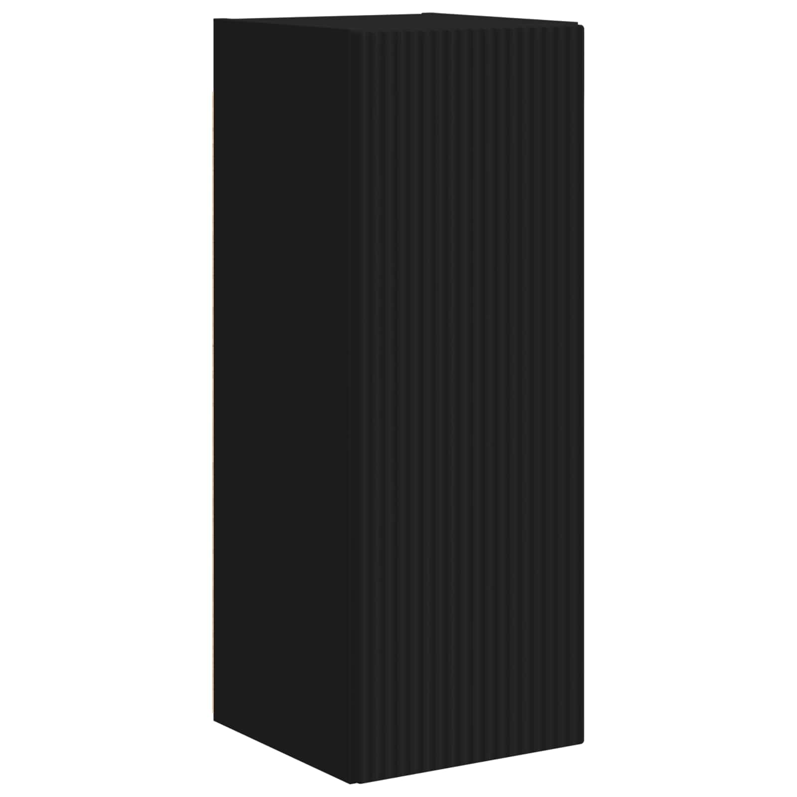 Tv-meubelset 4 pcs Zwart Bewerkt hout – afbeelding 8