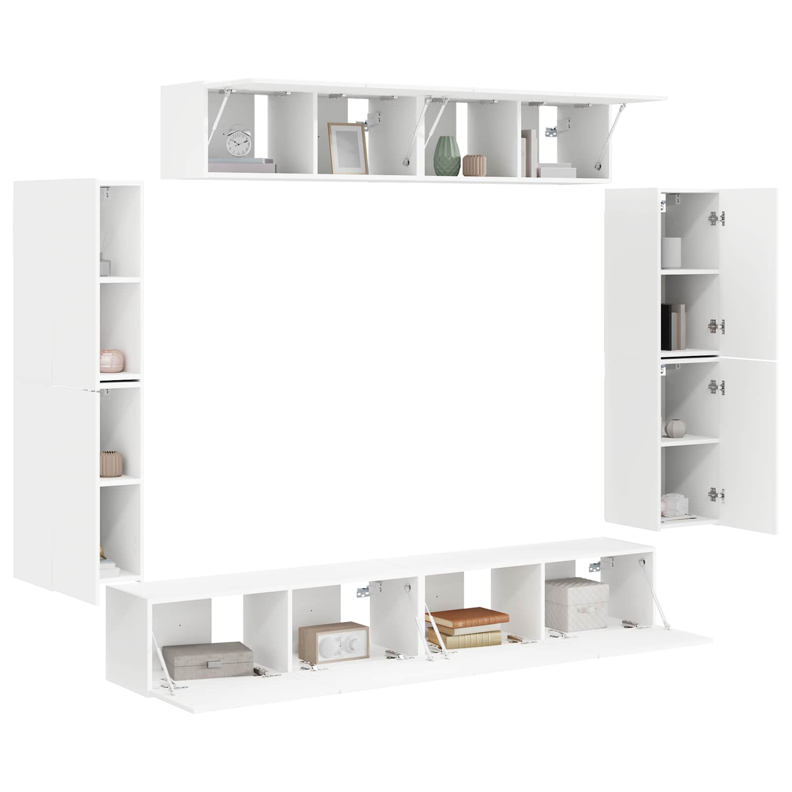 TV-kast 8 pcs Wit – afbeelding 3