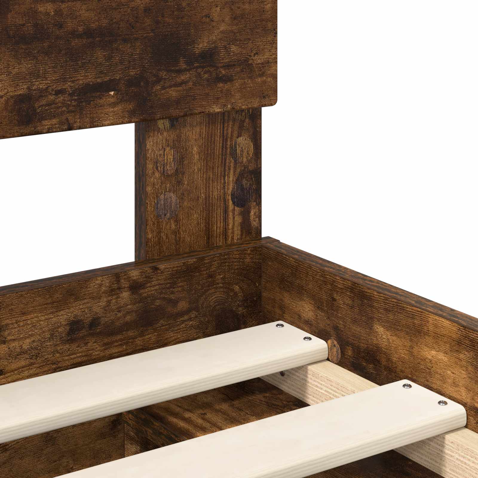 Bedframe met lade Gerookt eiken 150 x 200 cm Massief grenenhout – afbeelding 10