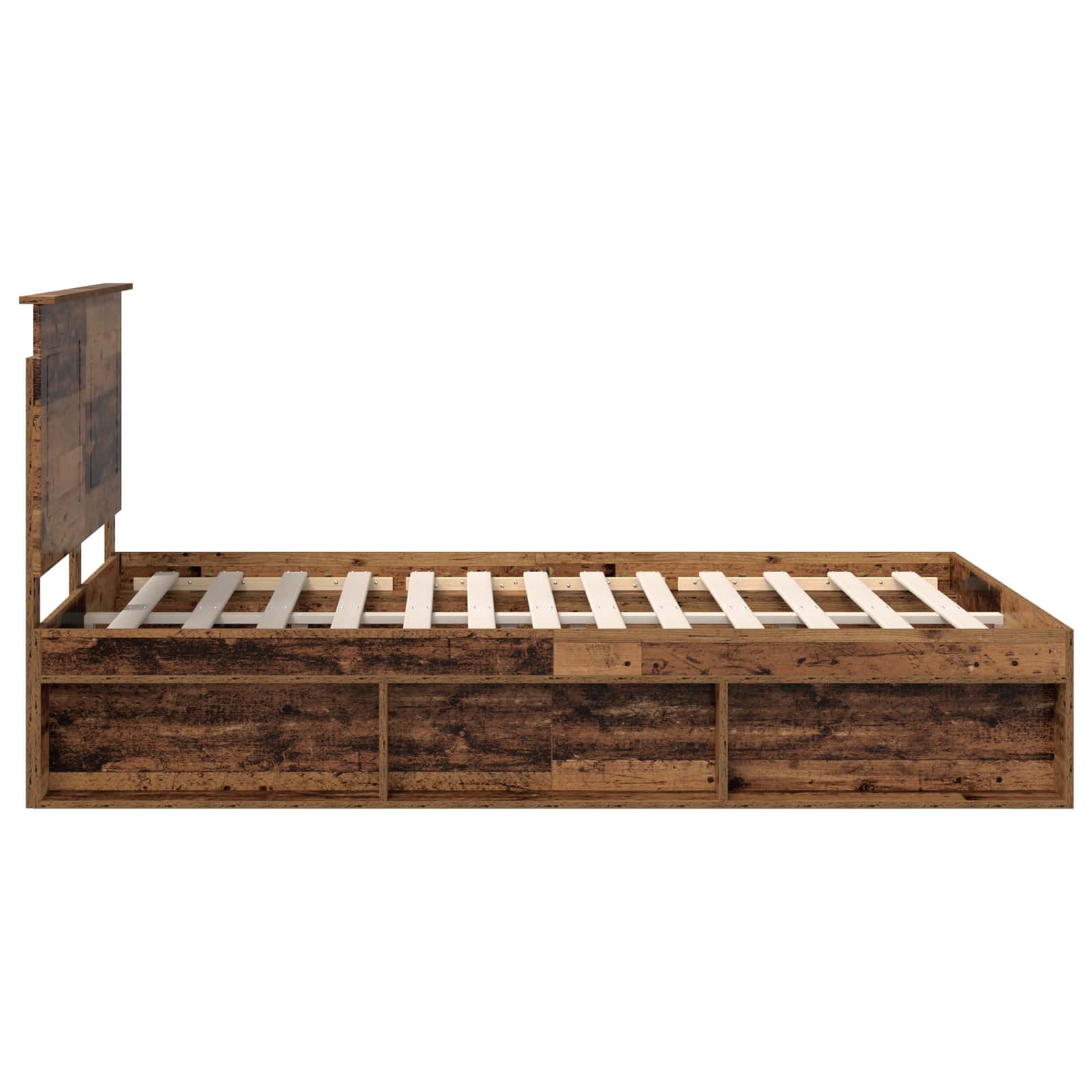 Bedframe met hoofdeinde Oudhout 140 x 200 cm Massief grenenhout – afbeelding 8