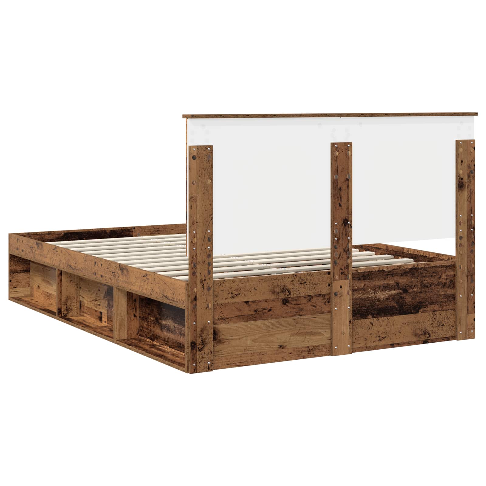 Bedframe met hoofdeinde Oudhout 140 x 200 cm Massief grenenhout – afbeelding 9