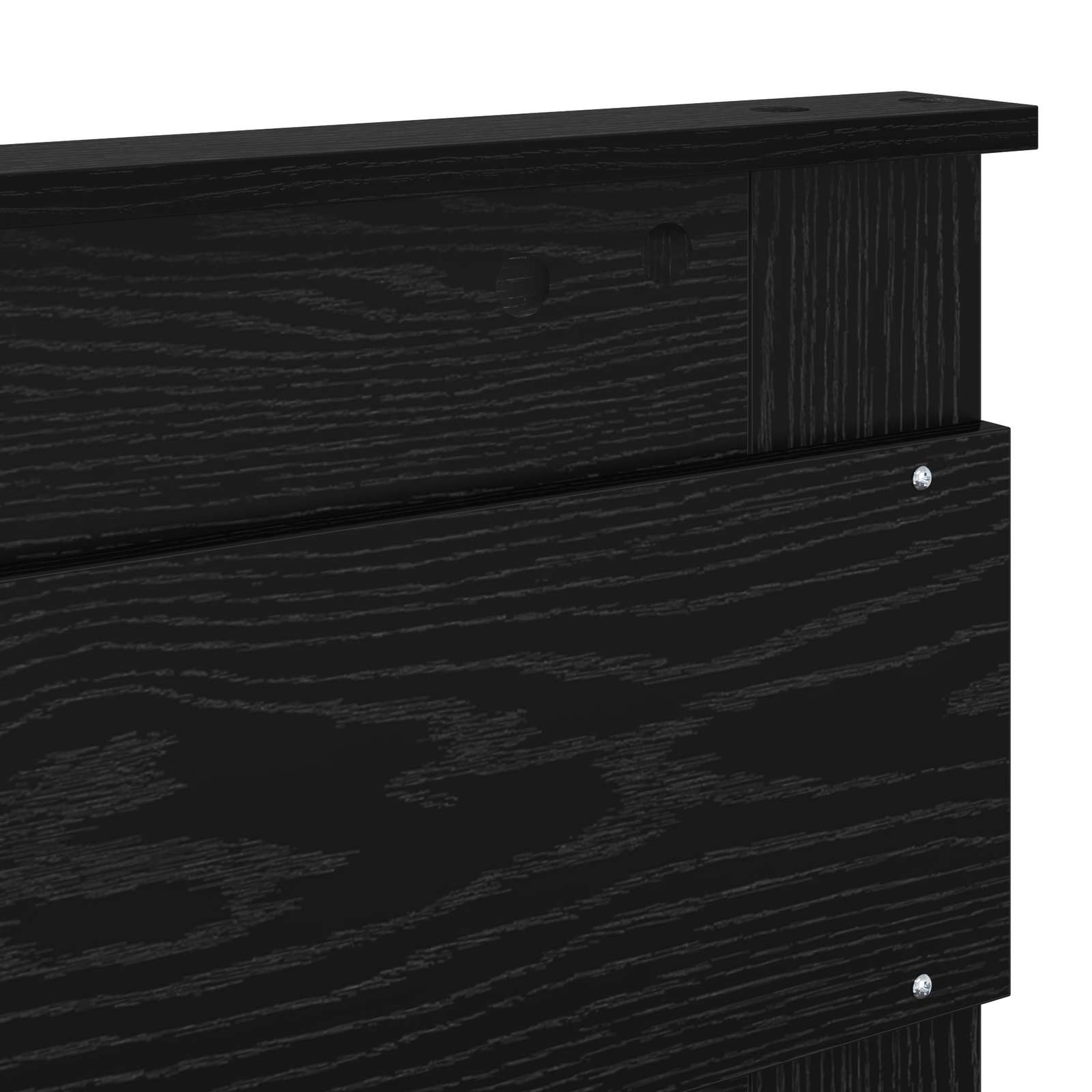 Bedframe met hoofdeinde Zwart 140 x 200 cm Massief grenenhout – afbeelding 11