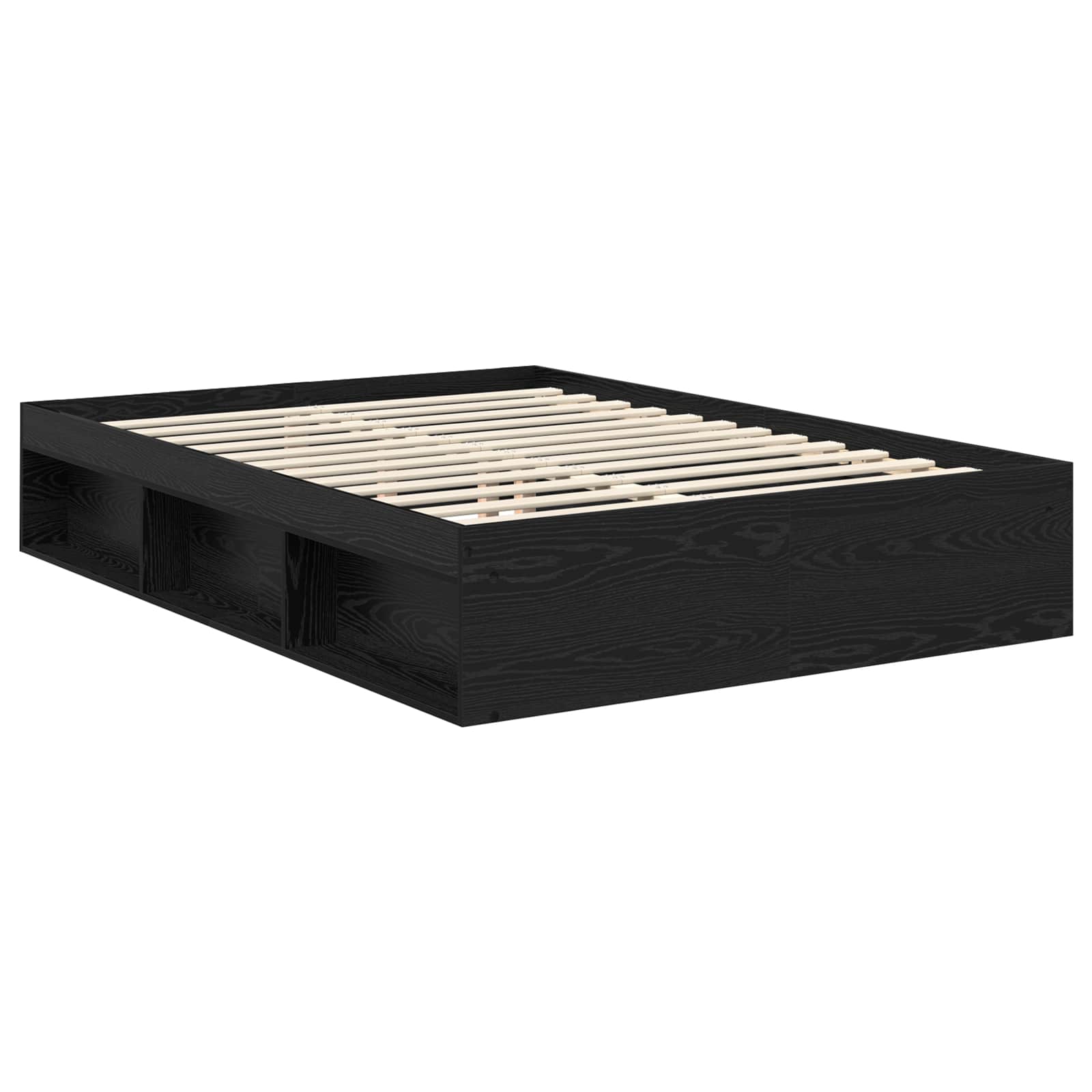 Bedframe met hoofdeinde Zwart 140 x 200 cm Massief grenenhout – afbeelding 5