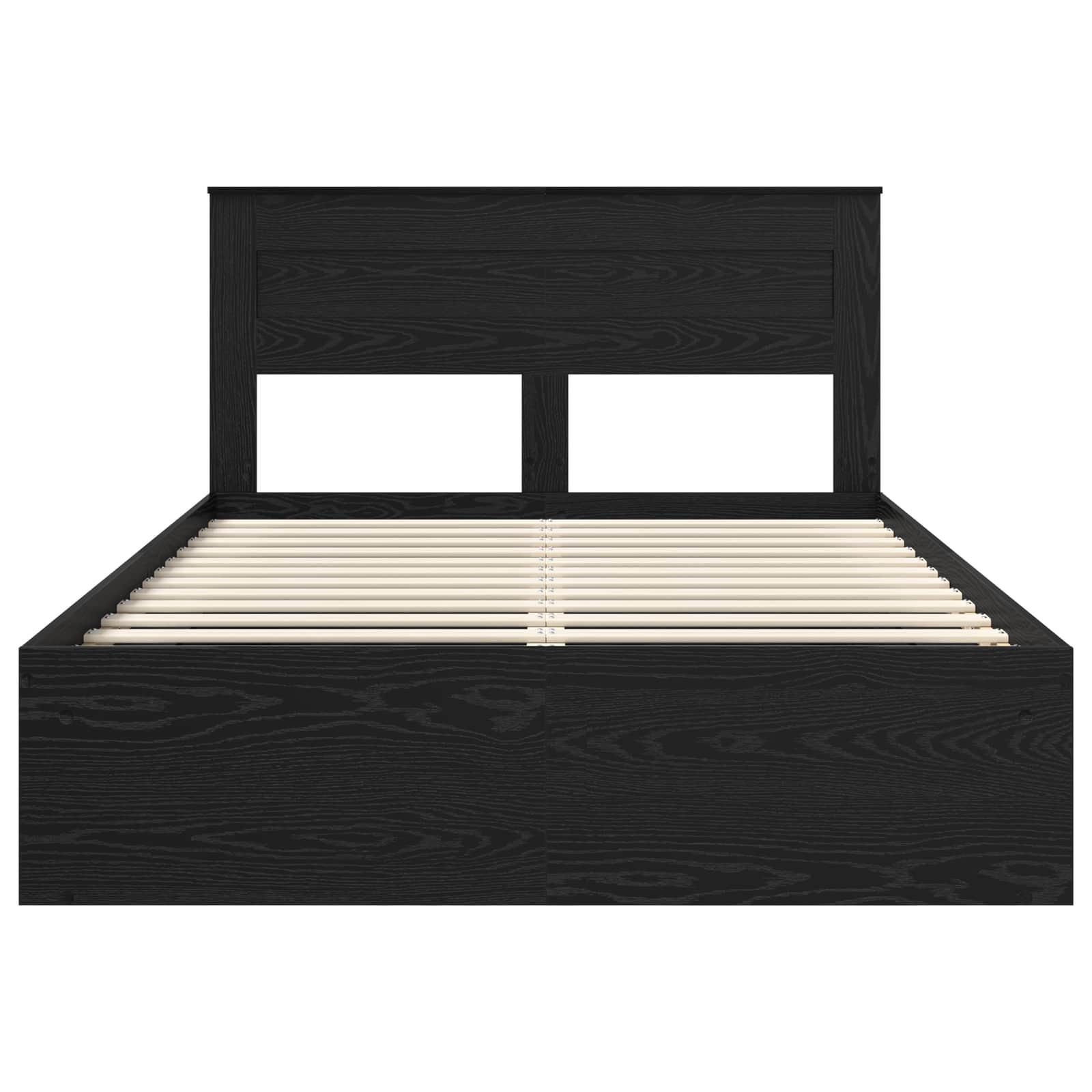 Bedframe met hoofdeinde Zwart 140 x 200 cm Massief grenenhout – afbeelding 7
