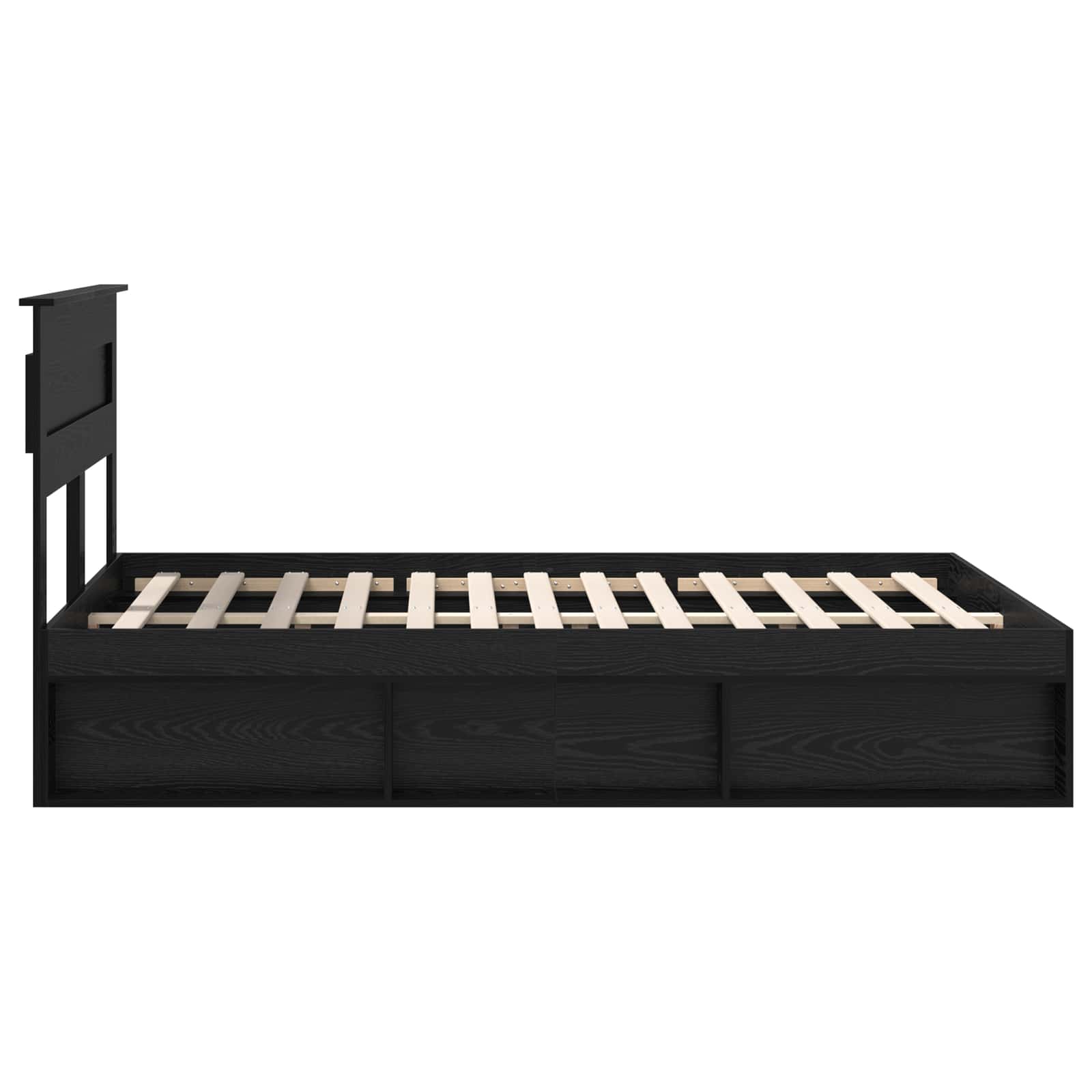Bedframe met hoofdeinde Zwart 140 x 200 cm Massief grenenhout – afbeelding 8
