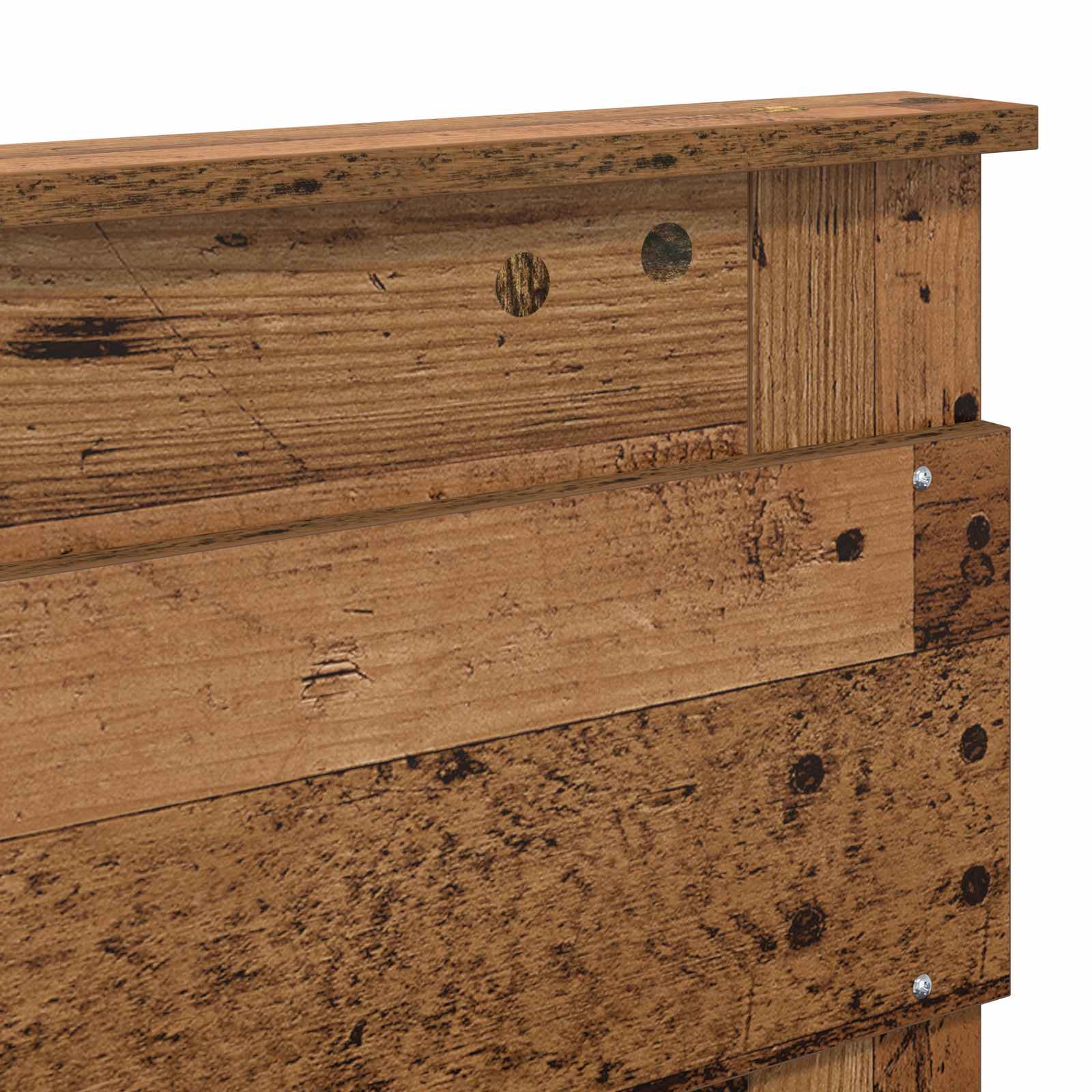 Bedframe met hoofdeinde Oudhout 140 x 200 cm Massief grenenhout – afbeelding 11