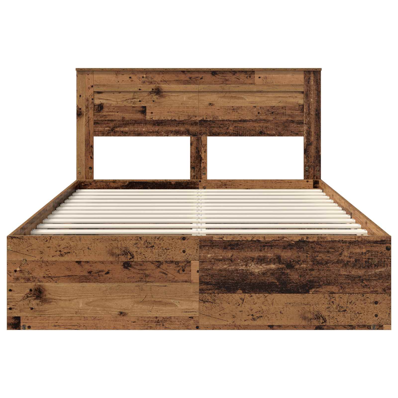 Bedframe met hoofdeinde Oudhout 140 x 200 cm Massief grenenhout – afbeelding 7