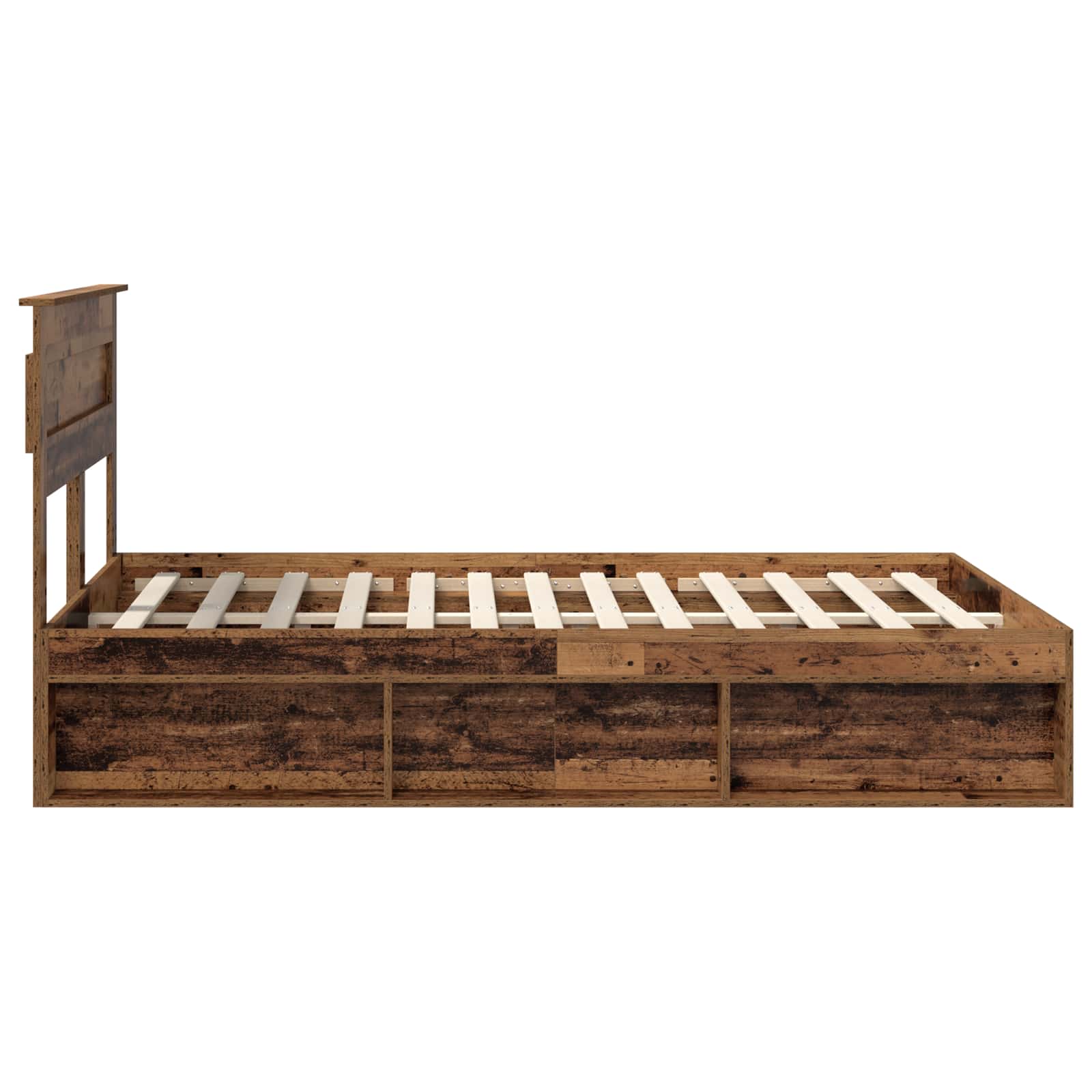 Bedframe met hoofdeinde Oudhout 140 x 200 cm Massief grenenhout – afbeelding 8