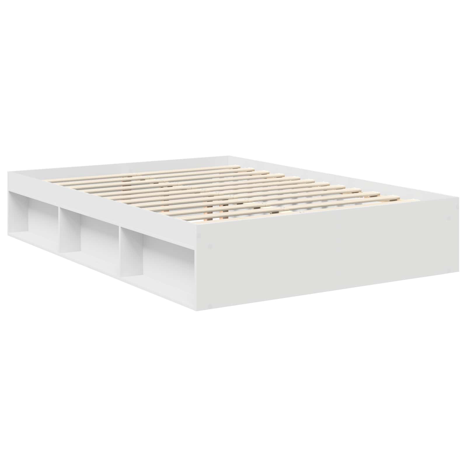 Bedframe met hoofdeinde Wit 135 x 190 cm Massief grenenhout – afbeelding 5