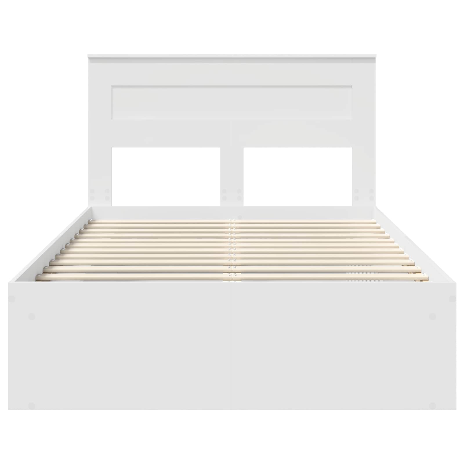 Bedframe met hoofdeinde Wit 135 x 190 cm Massief grenenhout – afbeelding 7