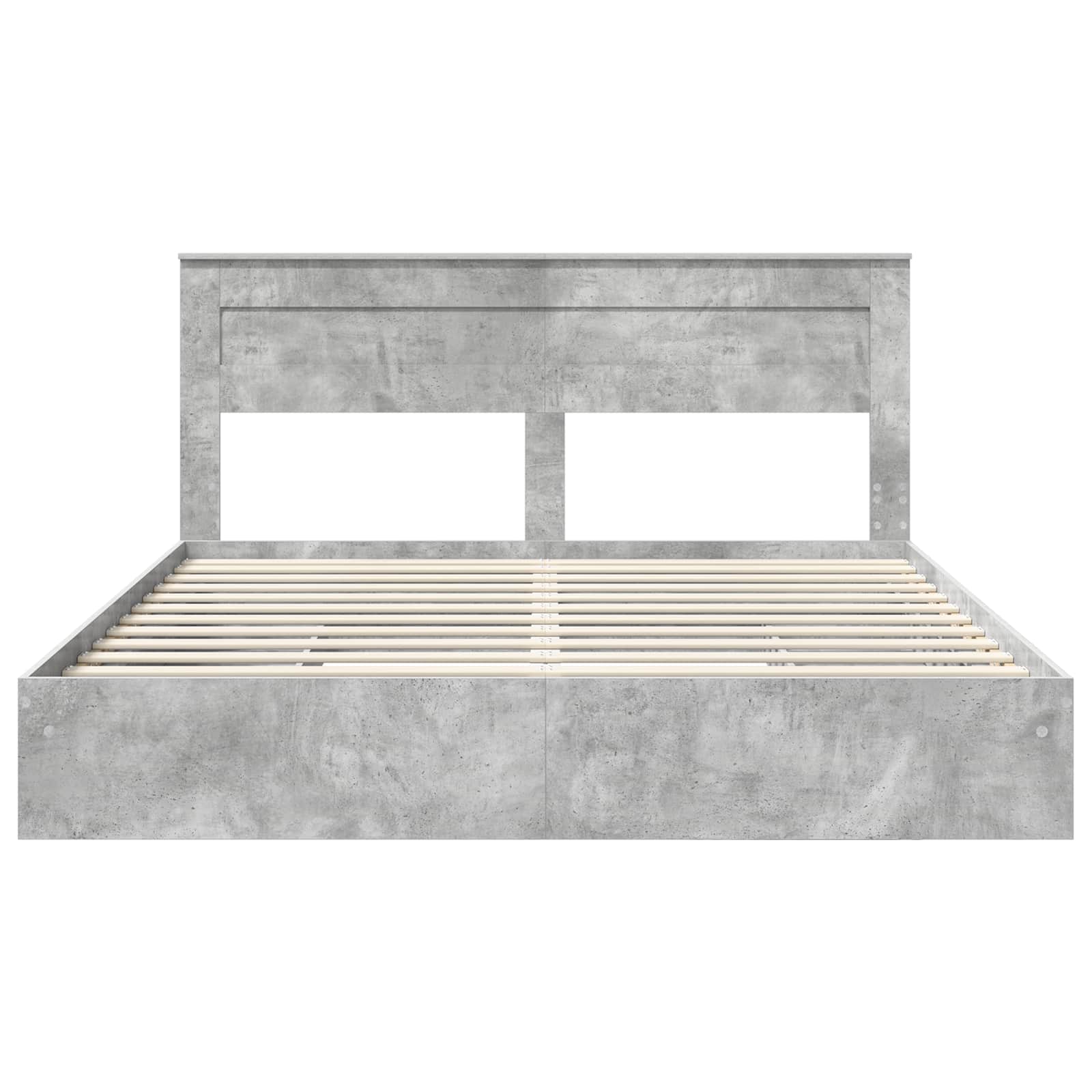 Opslag bed met hoofdeinde Beton Grijs 180 x 200 cm Bewerkt hout – afbeelding 8