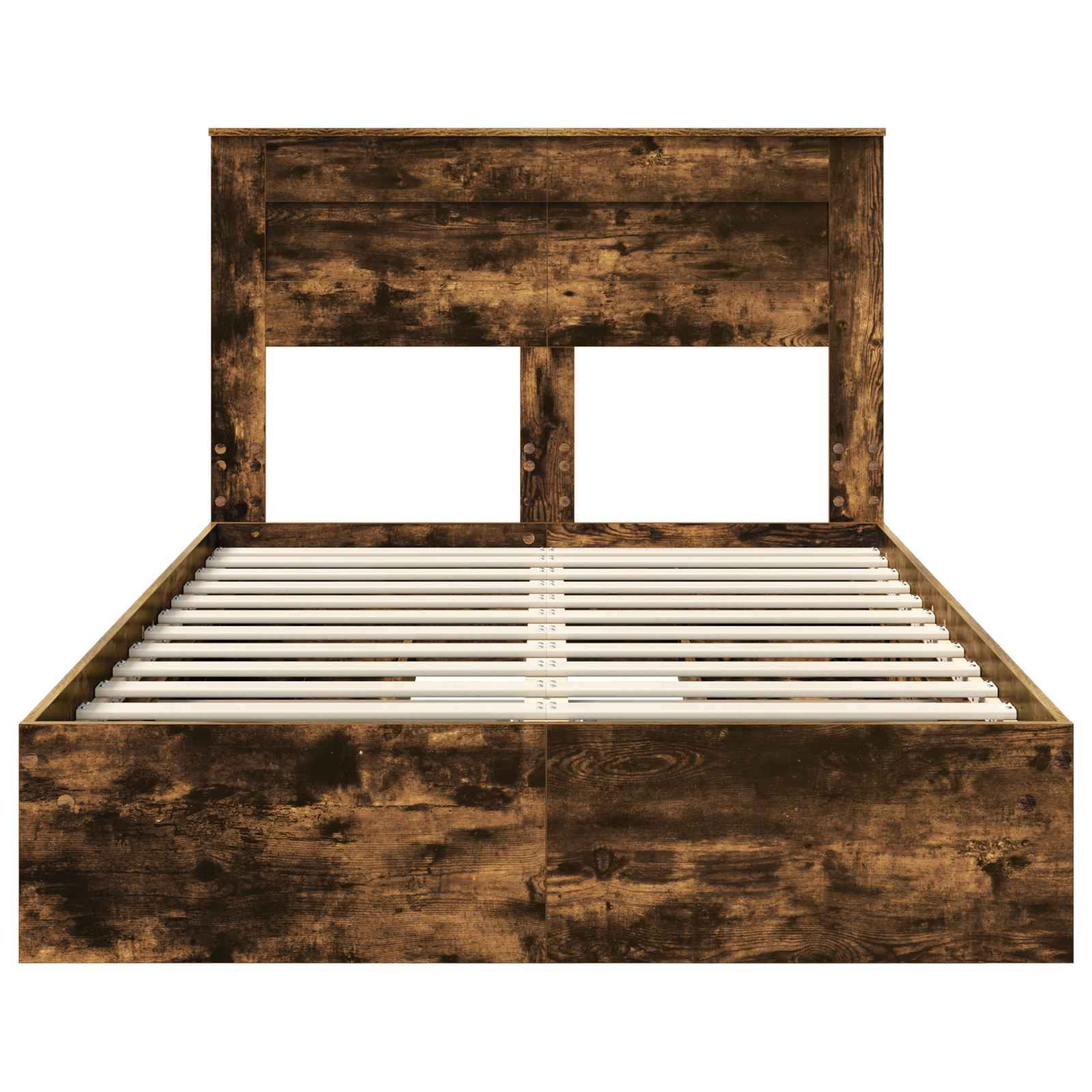 Opslag bed met lade Gerookt eiken 120 x 200 cm Bewerkt hout – afbeelding 8