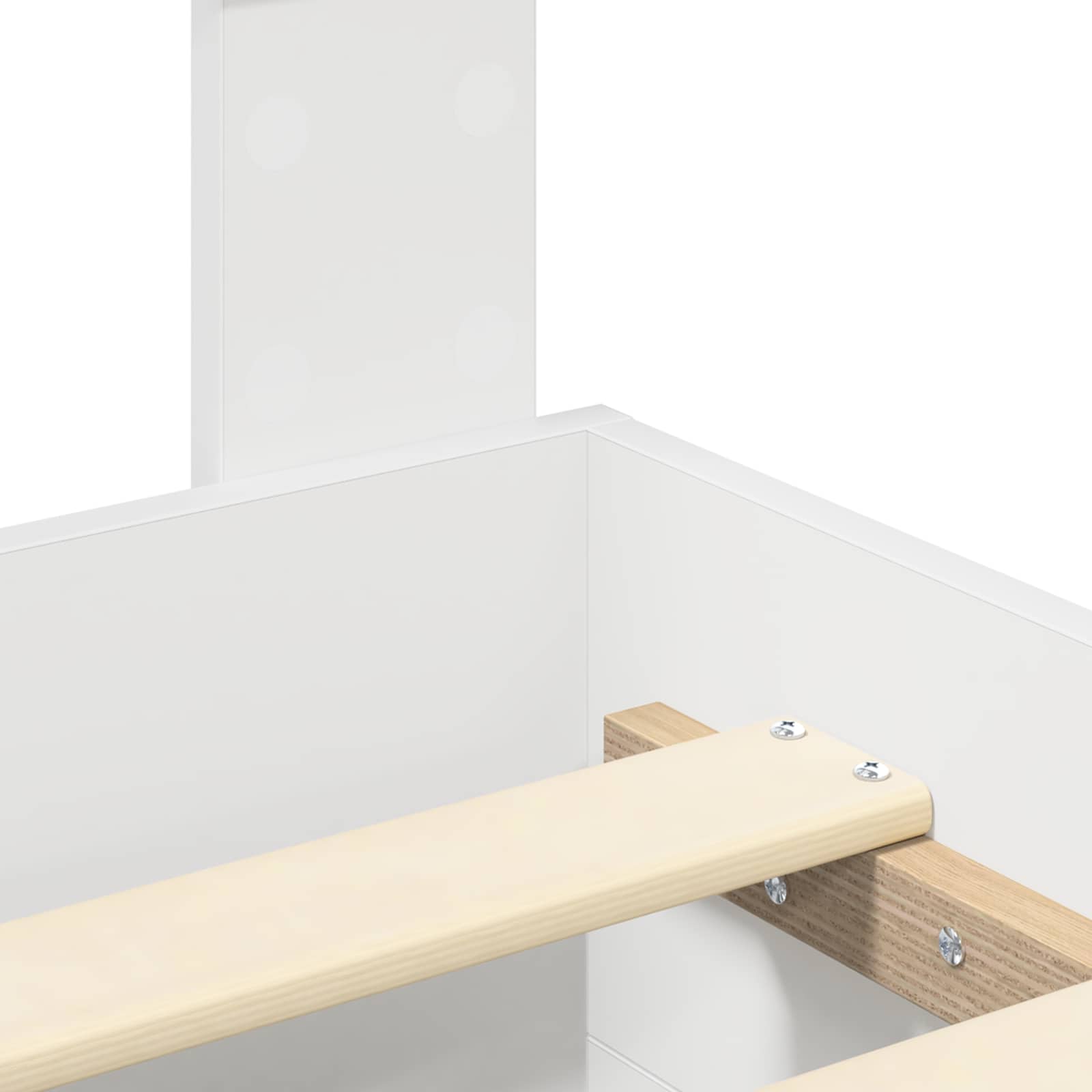 Bedframe met hoofdeinde met lade Wit 150 x 200 cm Bewerkt hout – afbeelding 11