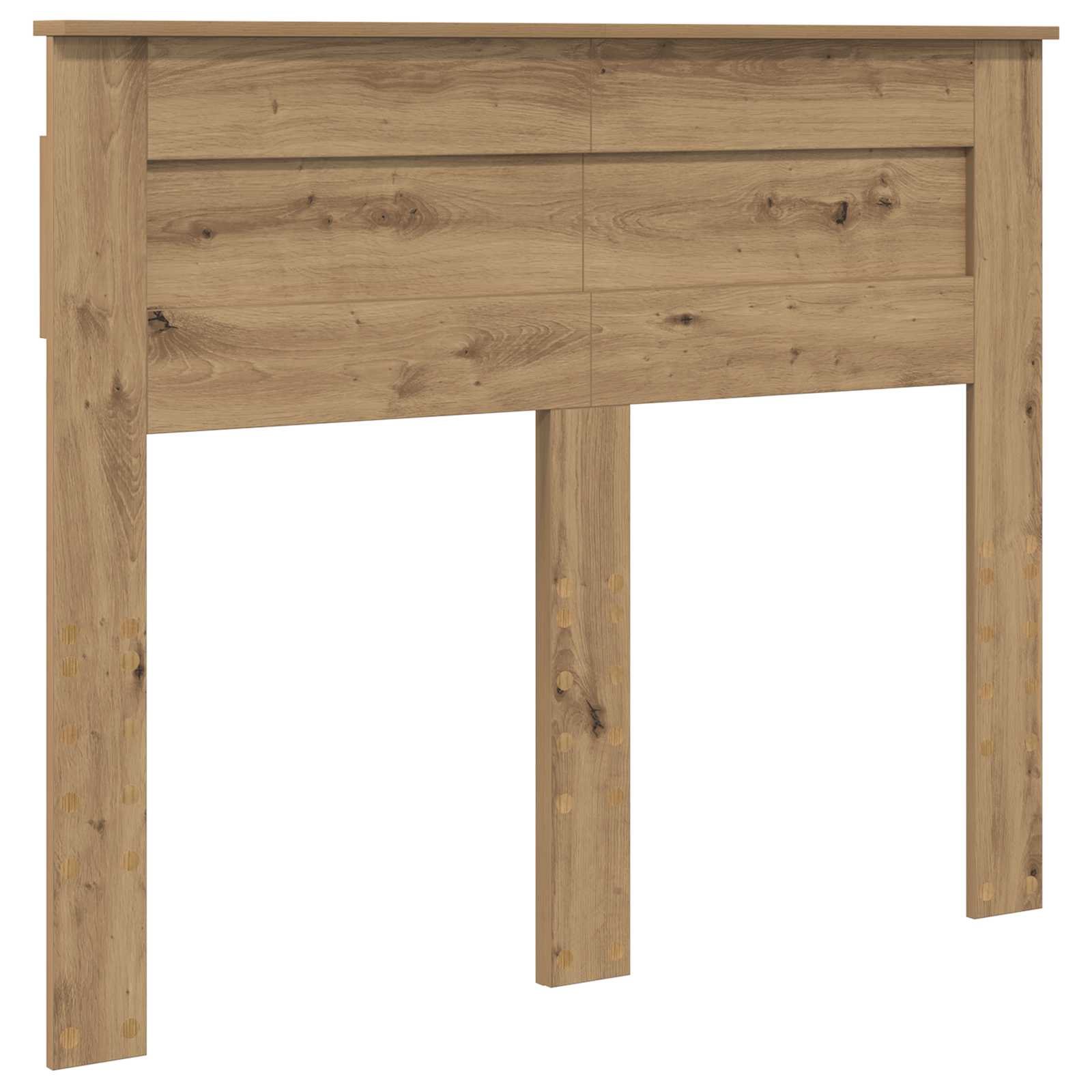 Bedframe met hoofdeinde Artisan Eiken 120 x 200 cm Bewerkt hout – afbeelding 7
