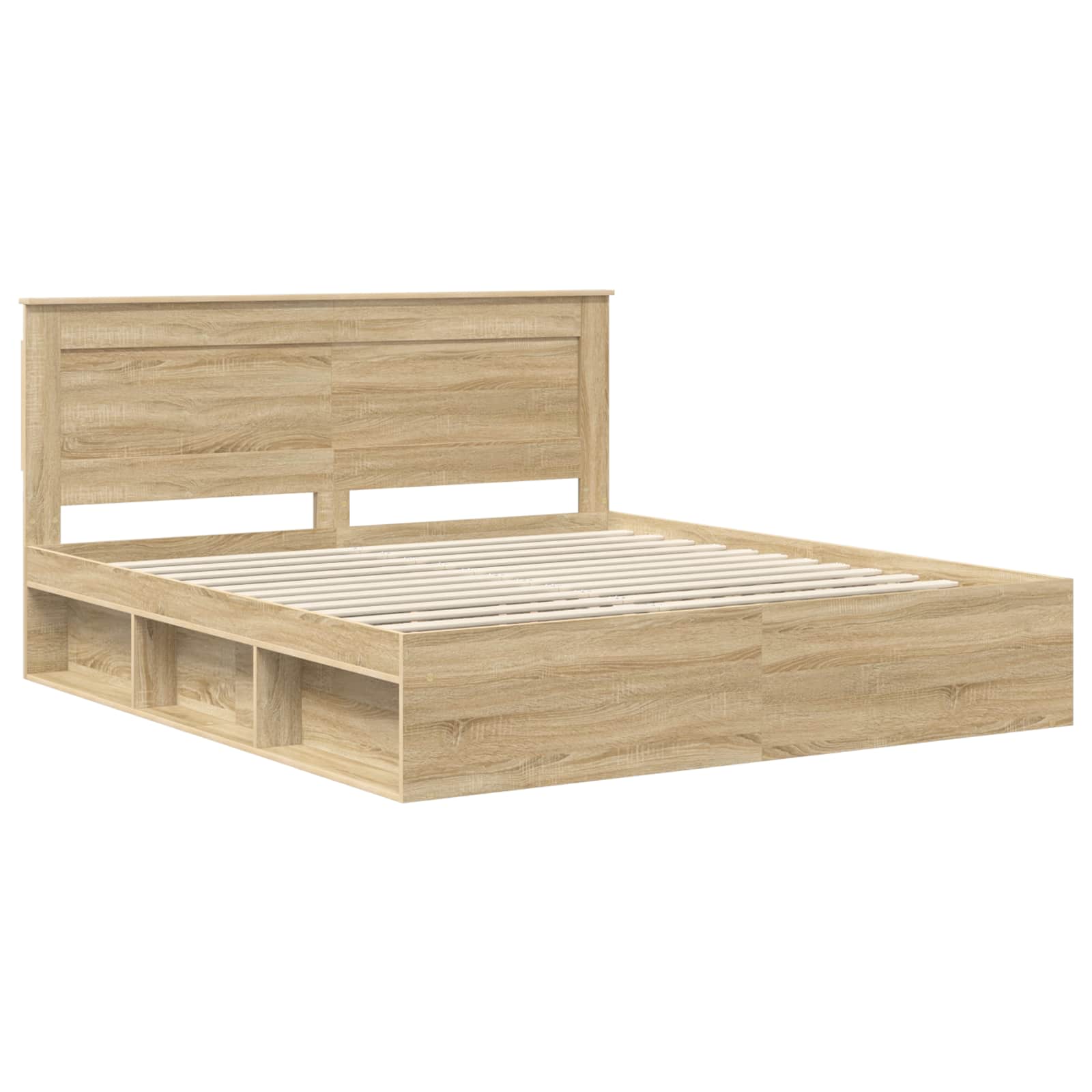 Bedframe met hoofdeinde Sonoma 200 x 200 cm Massief grenenhout – afbeelding 4
