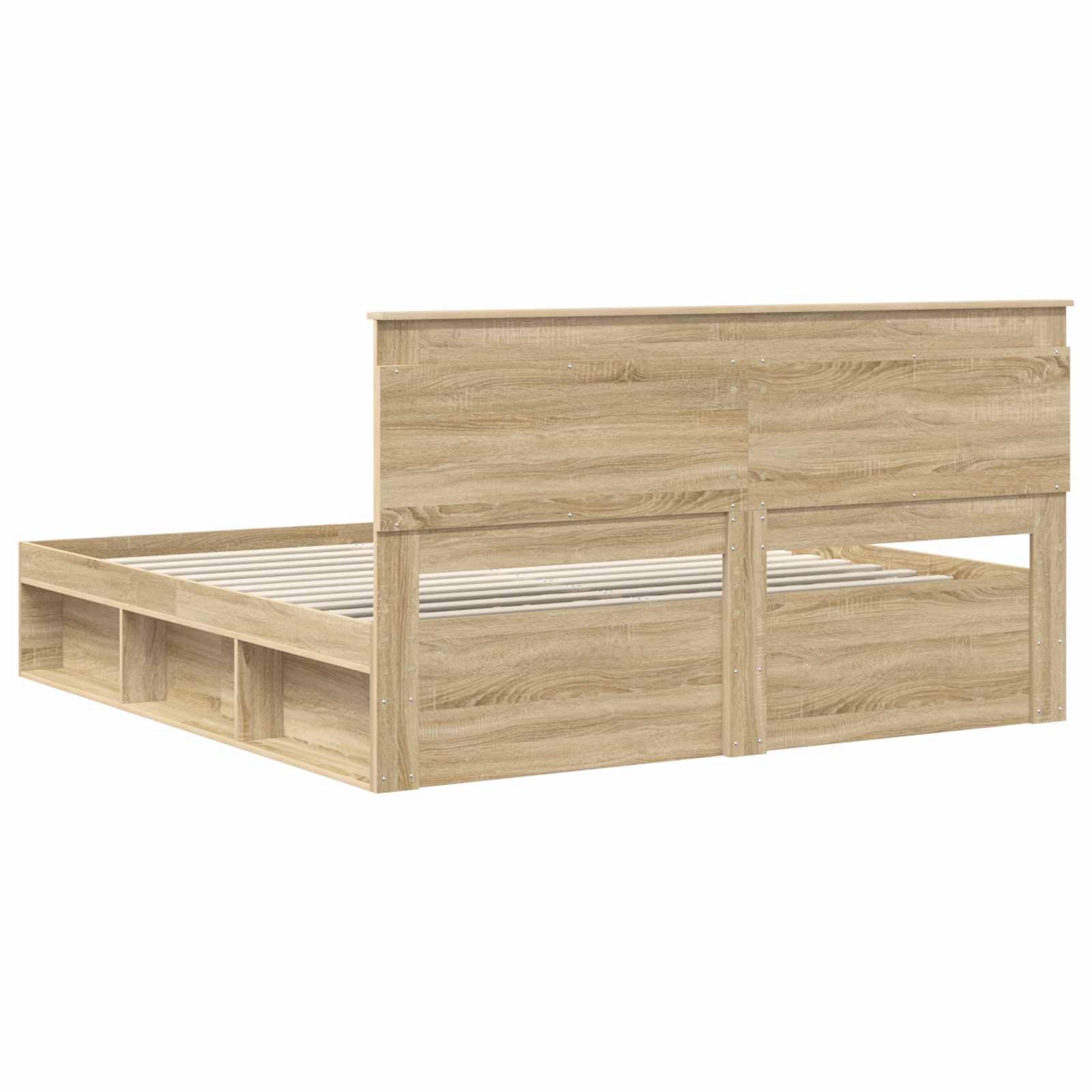 Bedframe met hoofdeinde Sonoma 200 x 200 cm Massief grenenhout – afbeelding 9
