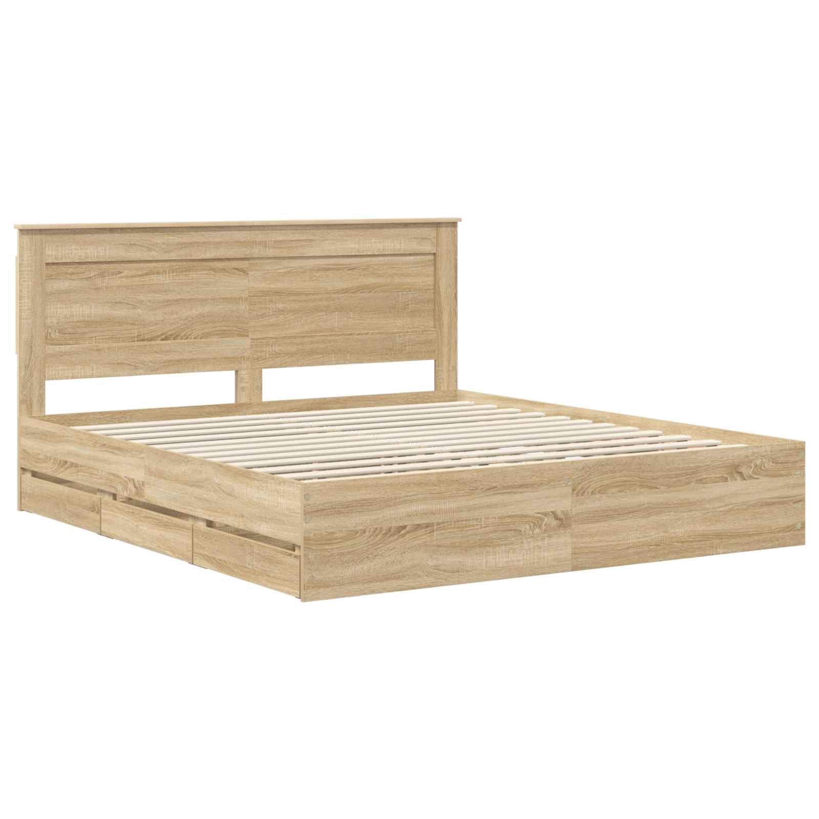 Bedframe met lade Sonoma Eiken 180 x 200 cm Ingenieurshout – afbeelding 4