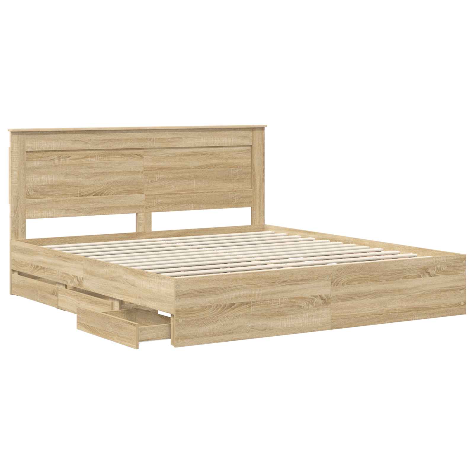 Bedframe met lade Sonoma Eiken 180 x 200 cm Ingenieurshout – afbeelding 5
