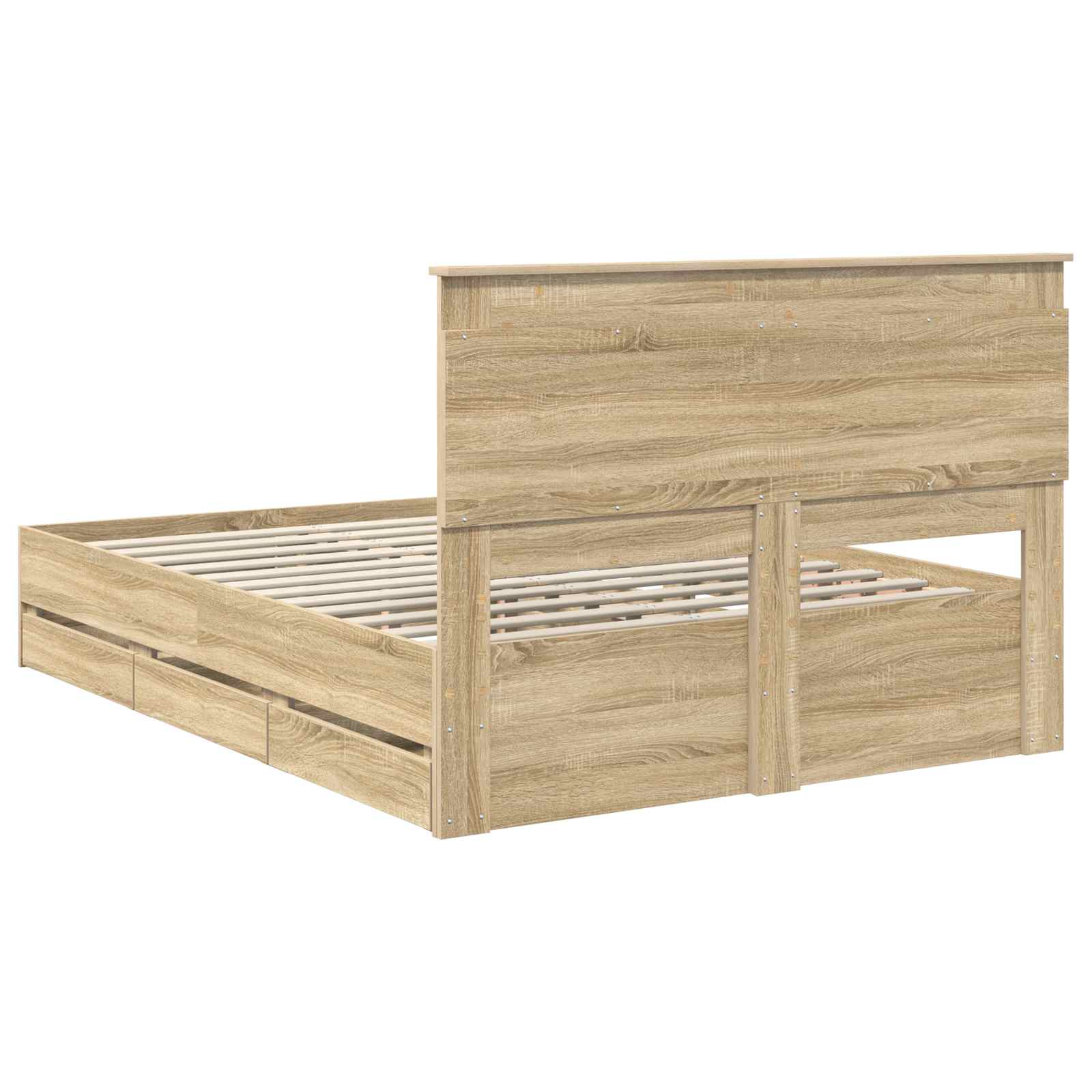 Bedframe met lade Sonoma Eiken 150 x 200 cm Ingenieurshout – afbeelding 10