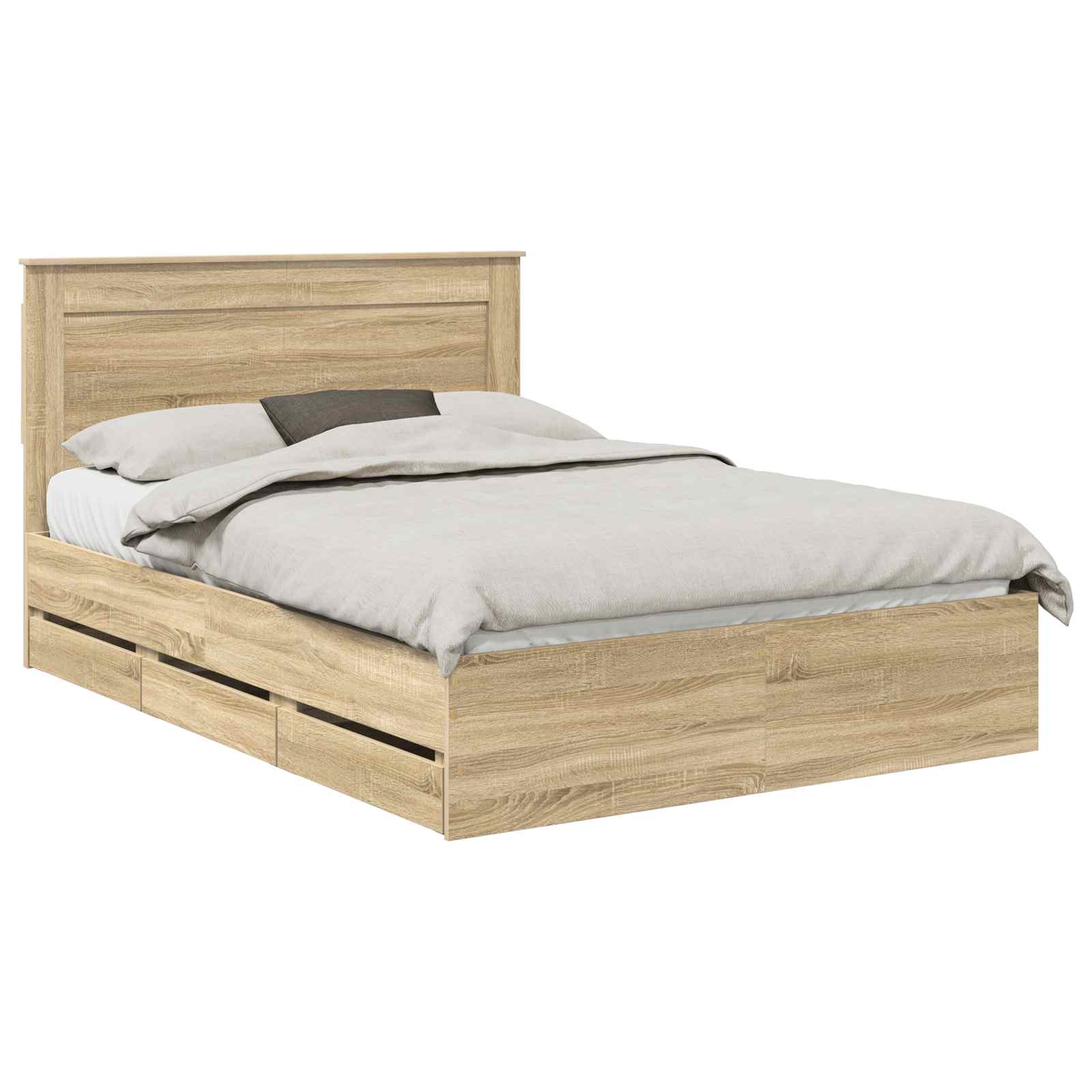 Bedframe met lade Sonoma Eiken 150 x 200 cm Ingenieurshout – afbeelding 2