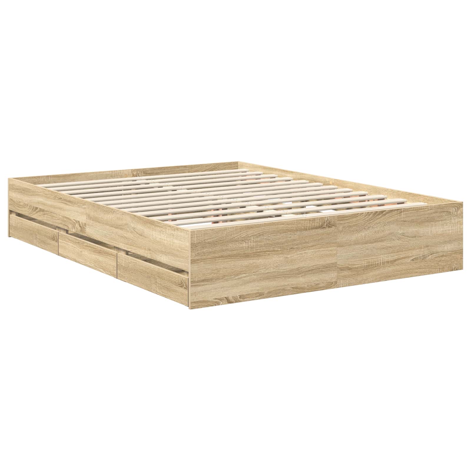 Bedframe met lade Sonoma Eiken 150 x 200 cm Ingenieurshout – afbeelding 6