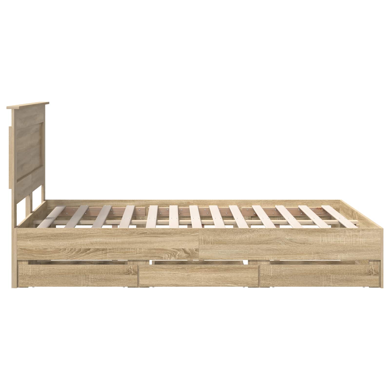 Bedframe met lade Sonoma Eiken 150 x 200 cm Ingenieurshout – afbeelding 9
