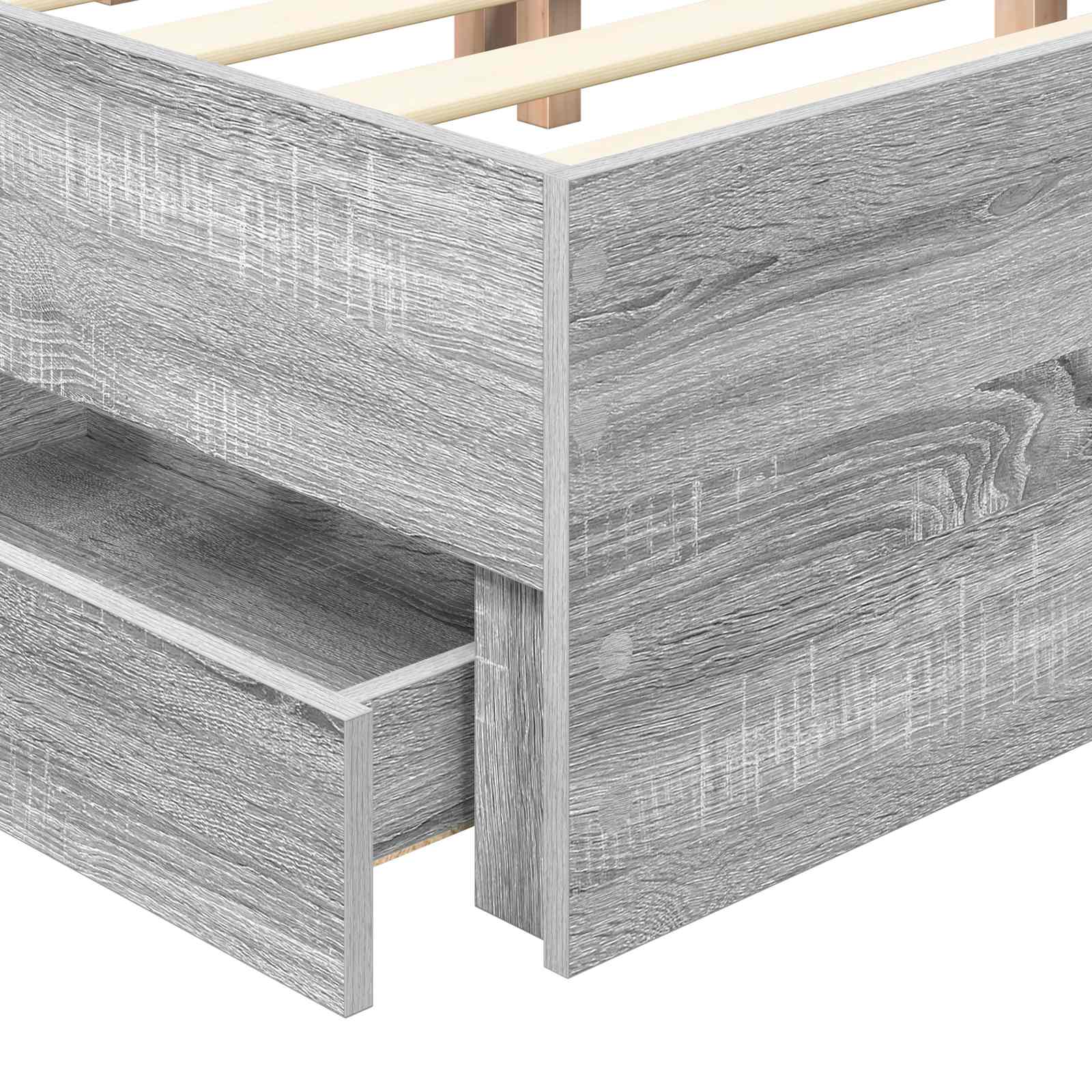 Bedframe met lade Grijs Sonoma 140 x 190 cm Ingenieurshout – afbeelding 11