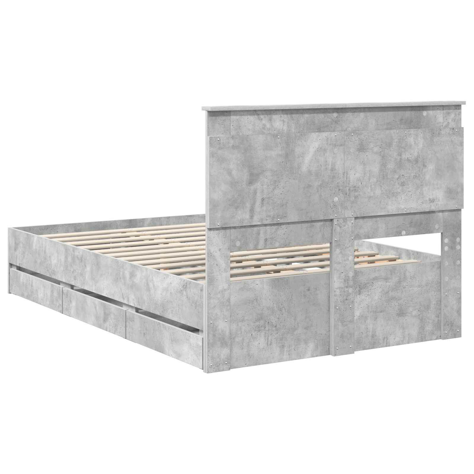 Bedframe met lade Beton Grijs 120 x 190 cm Ingenieurshout – afbeelding 10