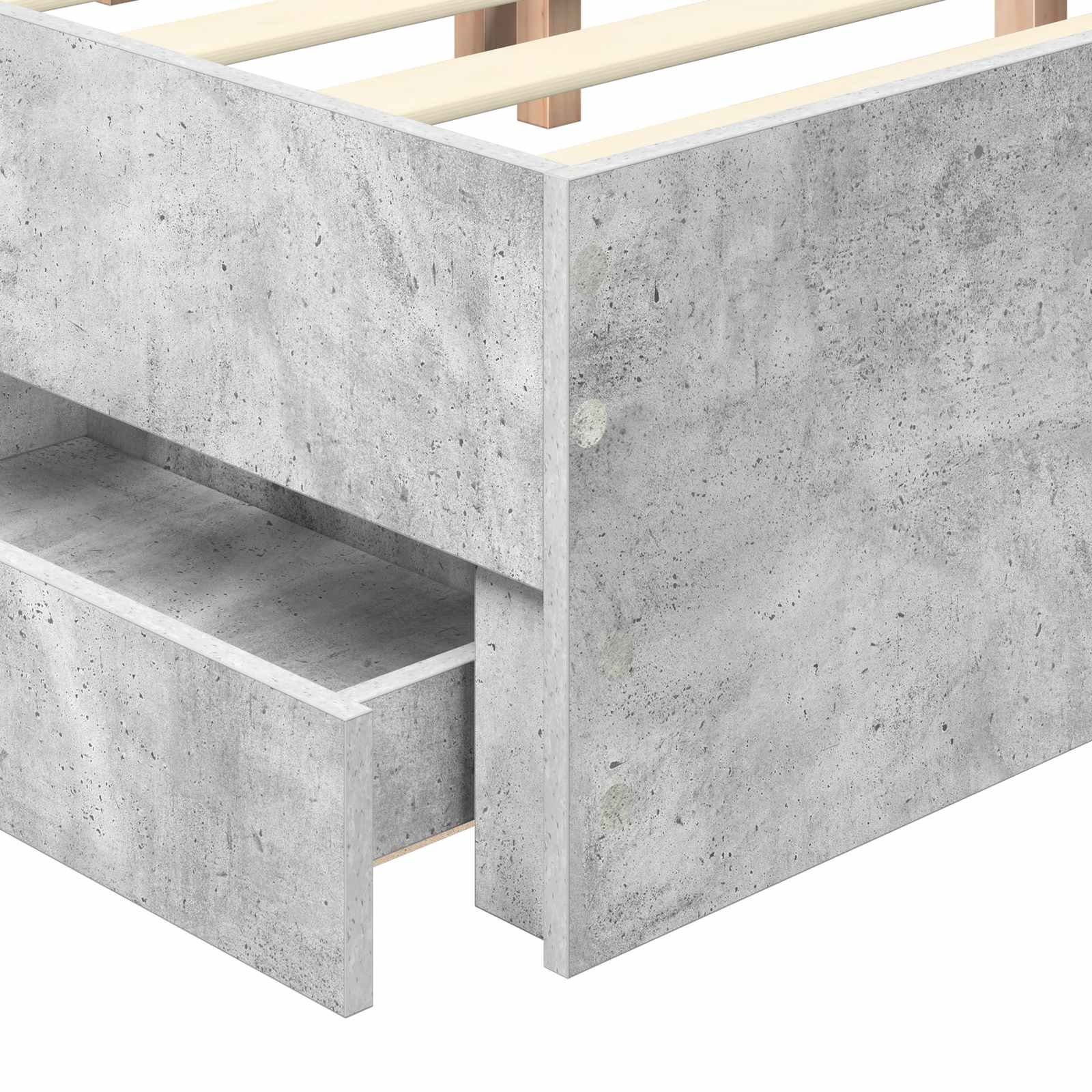 Bedframe met lade Beton Grijs 120 x 190 cm Ingenieurshout – afbeelding 11