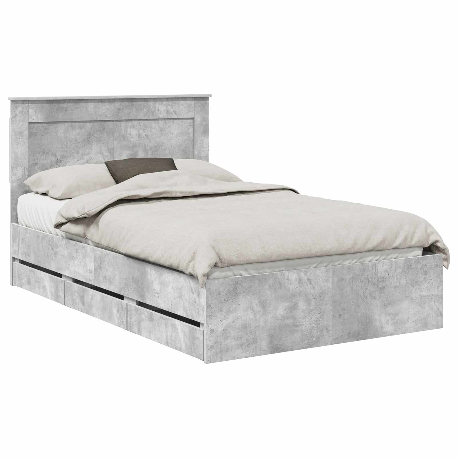 Bedframe met lade Beton Grijs 120 x 190 cm Ingenieurshout – afbeelding 2