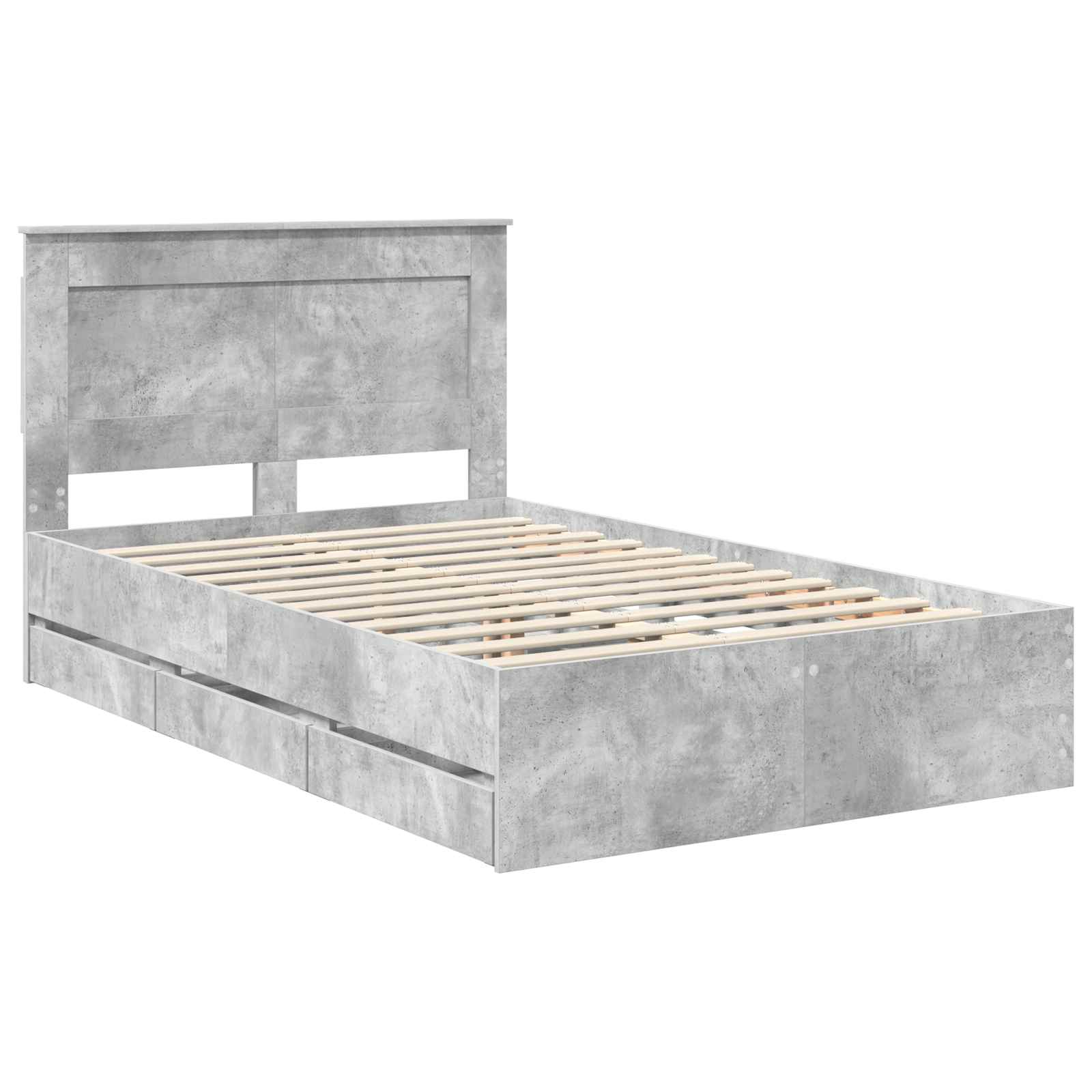 Bedframe met lade Beton Grijs 120 x 190 cm Ingenieurshout – afbeelding 4